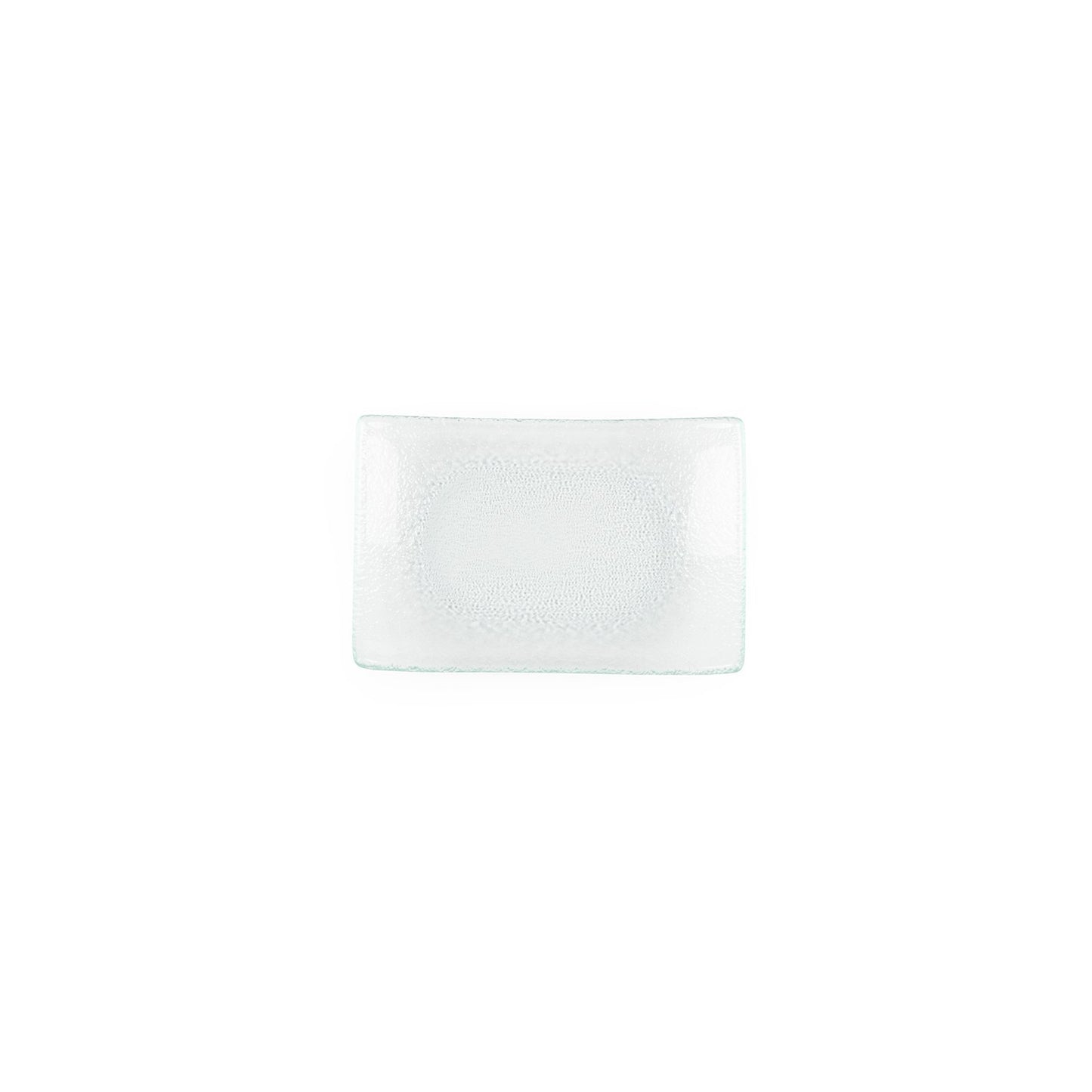 Turgla Fusion Glass 7.75" x 5" x h:0.75" Rectangular Clear Glass Platter