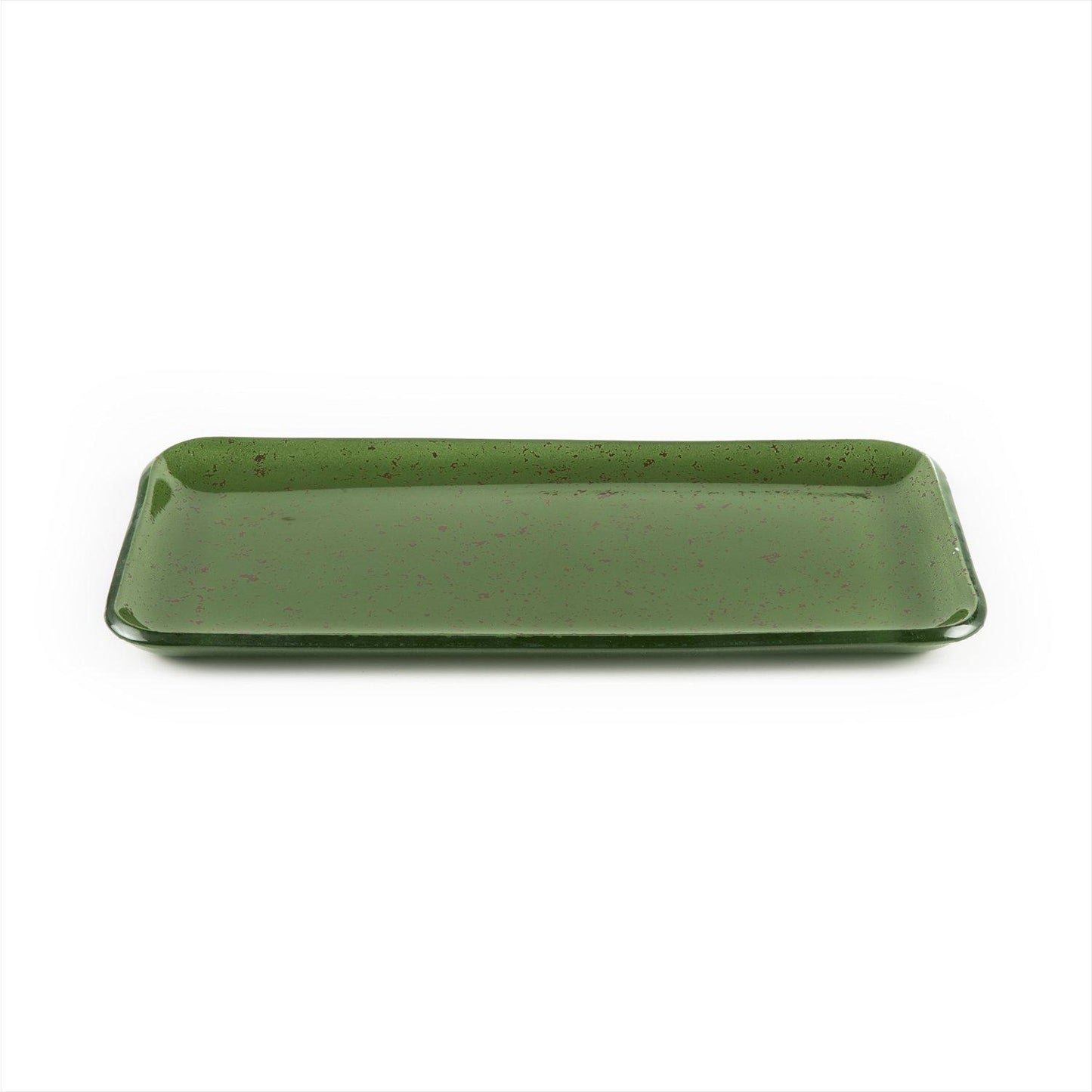 Glass Dinnerware 12.25" x 6" x h:1" Rectangular Basil Glass Platter - Case Pack: 6