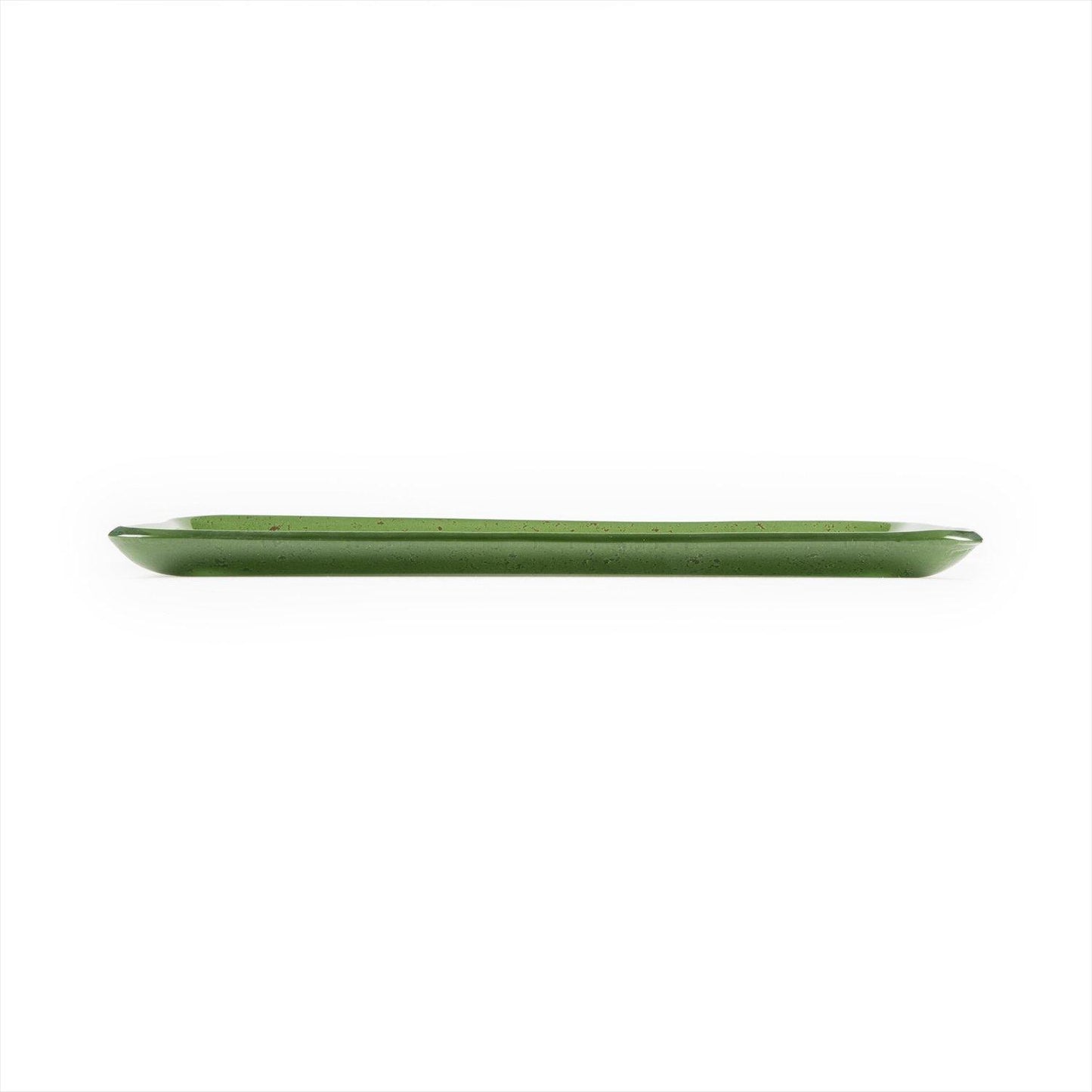 Glass Dinnerware 12.25" x 6" x h:1" Rectangular Basil Glass Platter - Case Pack: 6