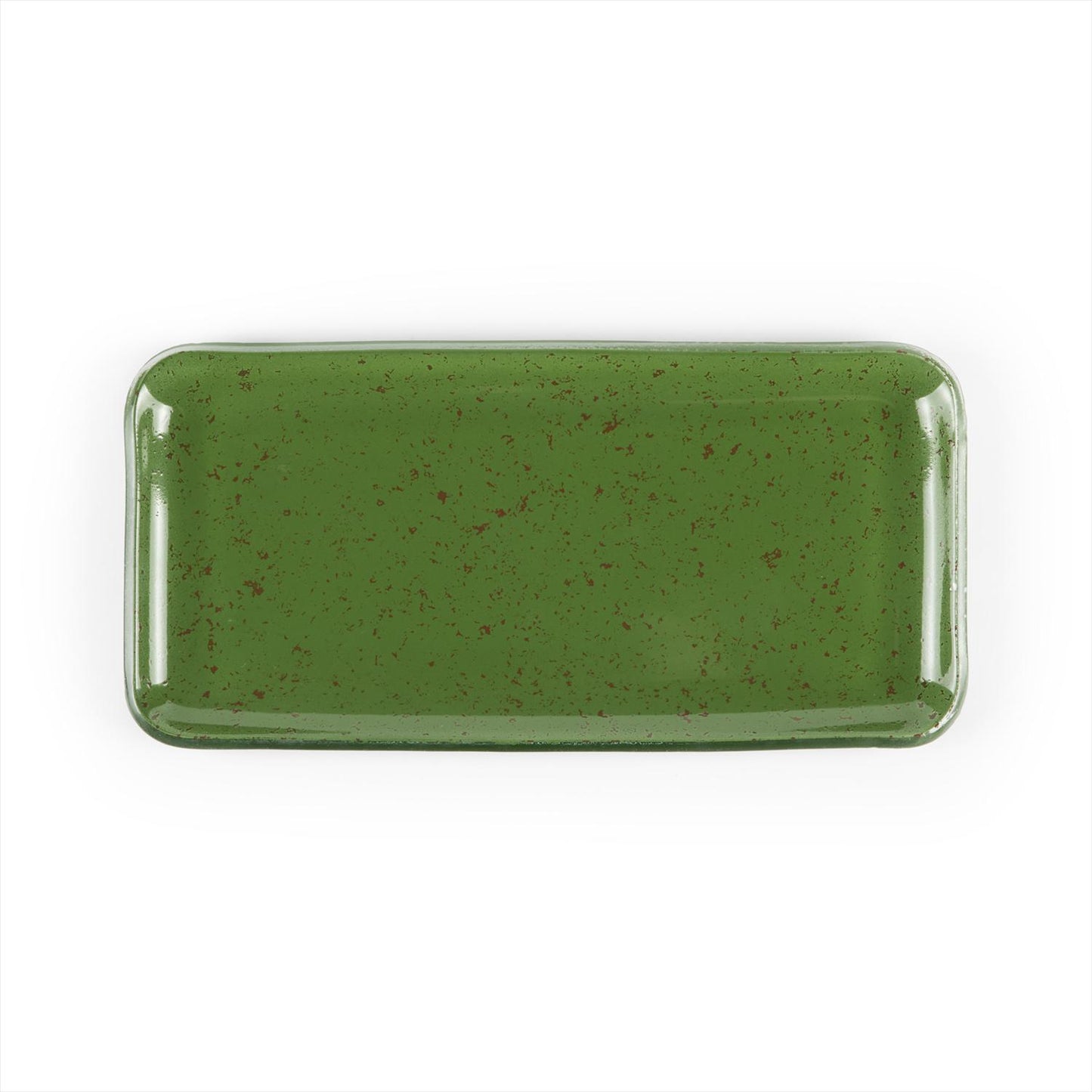 Glass Dinnerware 12.25" x 6" x h:1" Rectangular Basil Glass Platter - Case Pack: 6