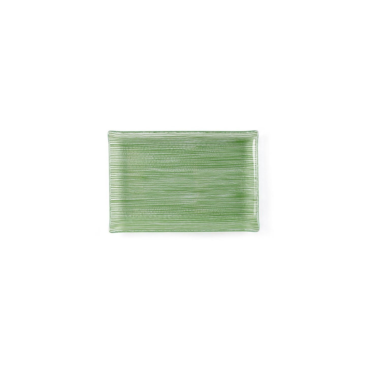 Turgla Fusion Glass 8.5" x 5.75" Rectangular Green Glass Plate