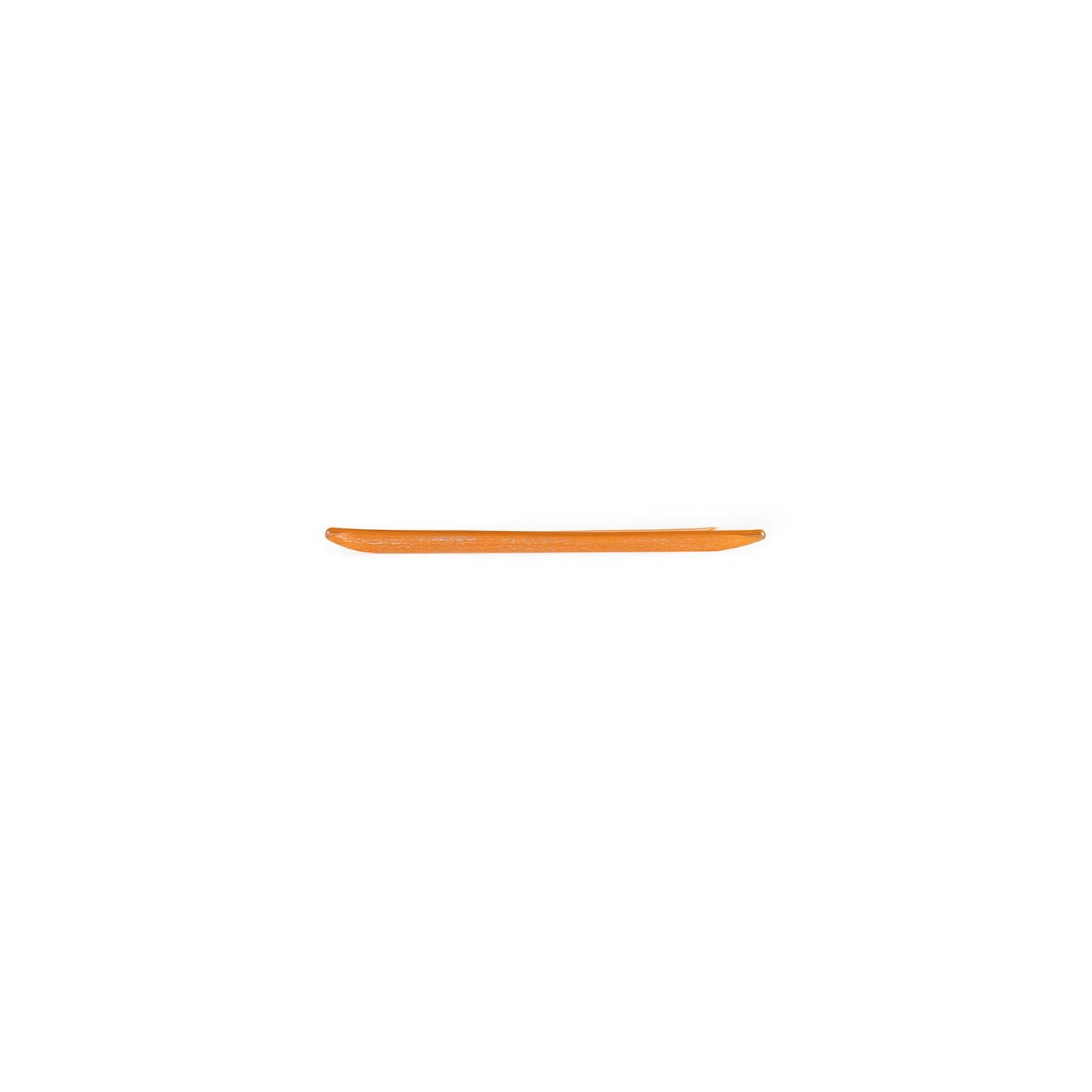 Glass Dinnerware 8.5" x 5.75" Rectangular Orange Glass Plate - Case Pack: 12