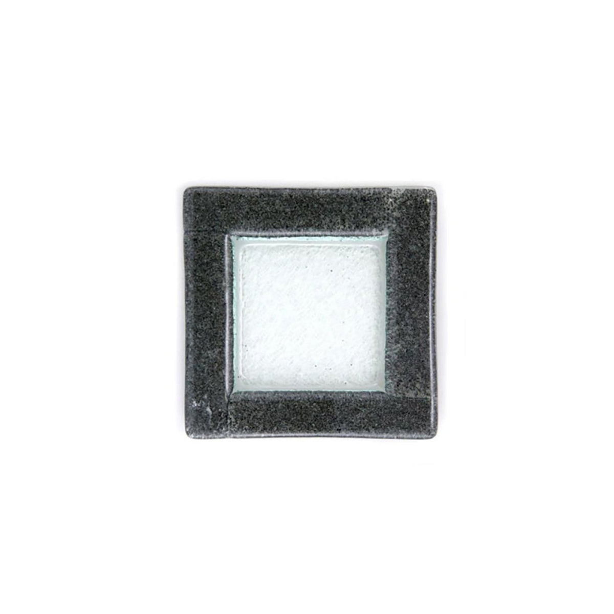 Turgla Fusion Glass 6" x 6" Square Black Glass Plate
