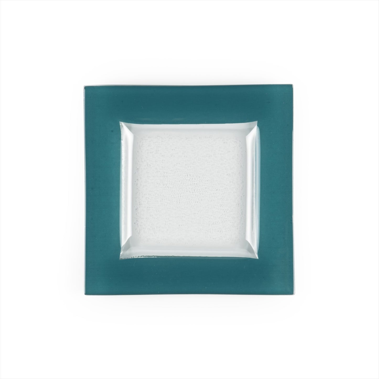 Turgla Fusion Glass 6" x 6" Square Blue Glass Plate