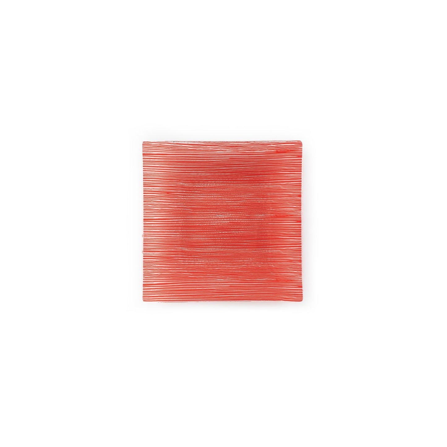 Turgla Fusion Glass 7.75" x 7.75" Square Red Glass Plate