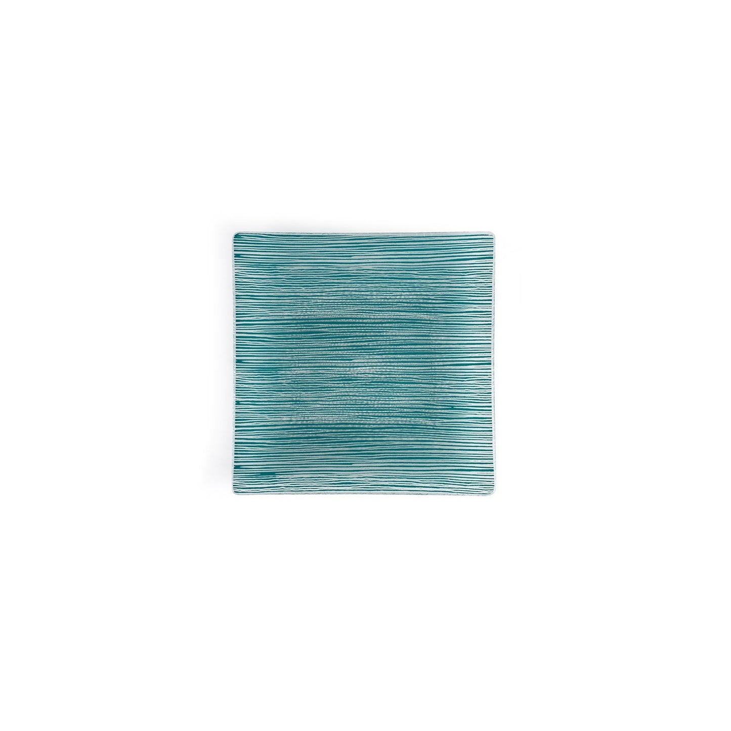 Turgla Fusion Glass 7.75" x 7.75" Square Blue Glass Plate