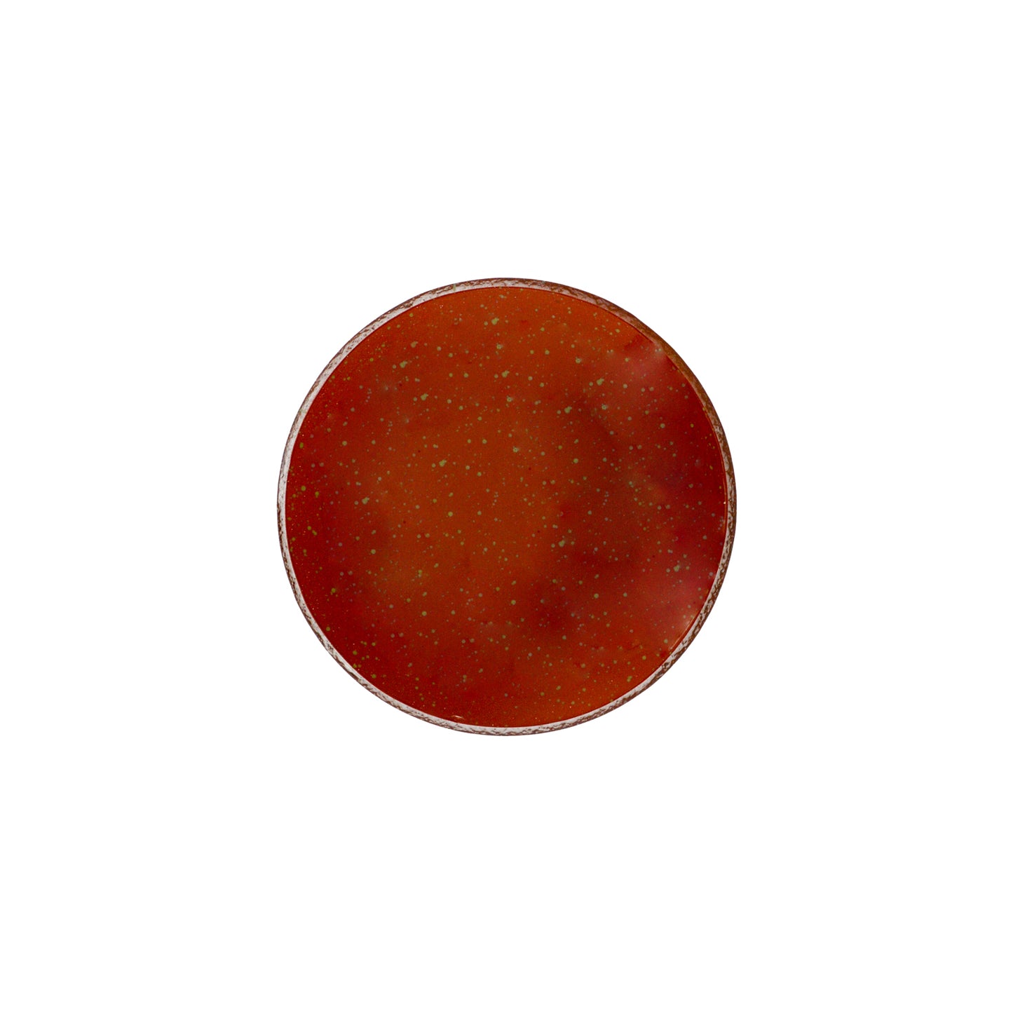Turgla Fusion Glass dia.6.25" Round Paprika Glass Plate