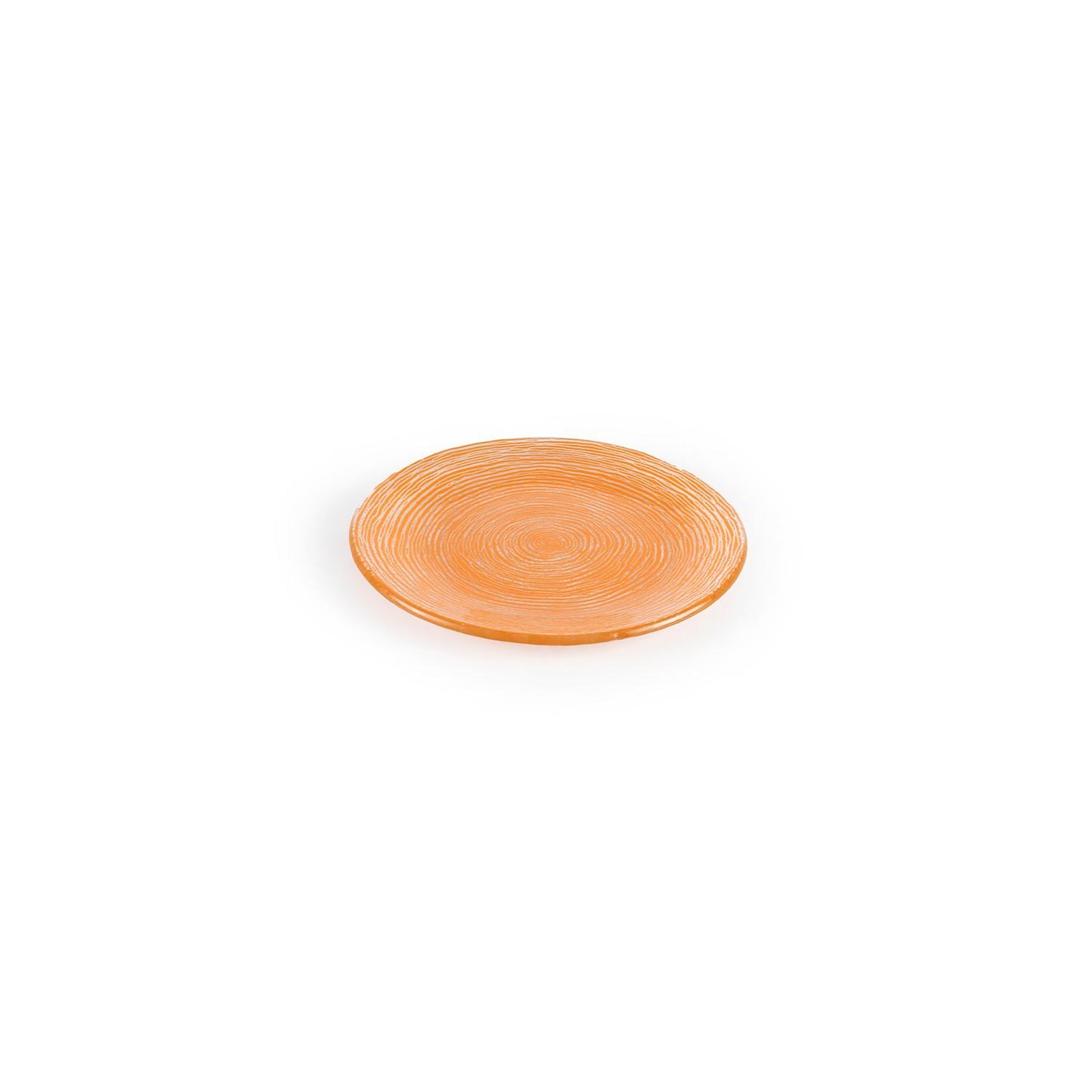 Glass Dinnerware dia.7.75" Round Orange Glass Plate - Case Pack: 12