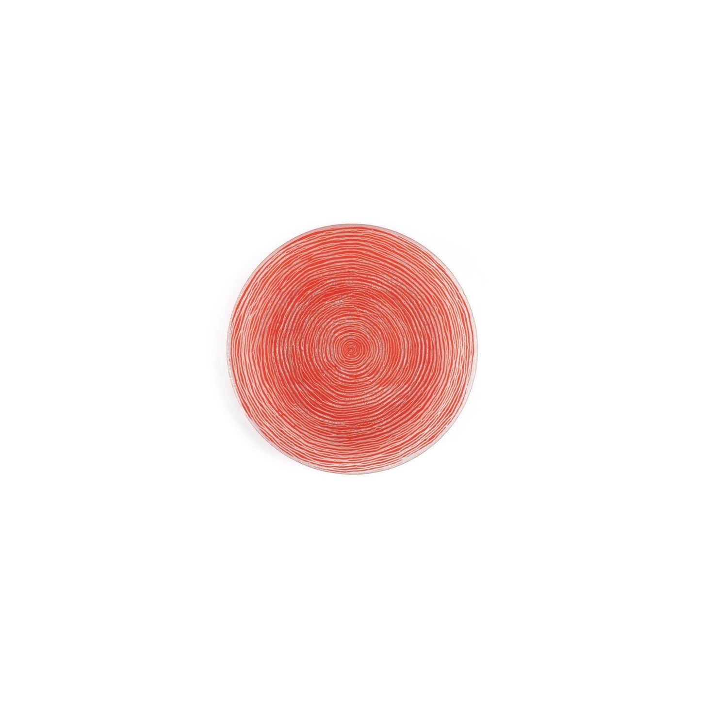 Turgla Fusion Glass dia.7.75" Round Red Glass Plate