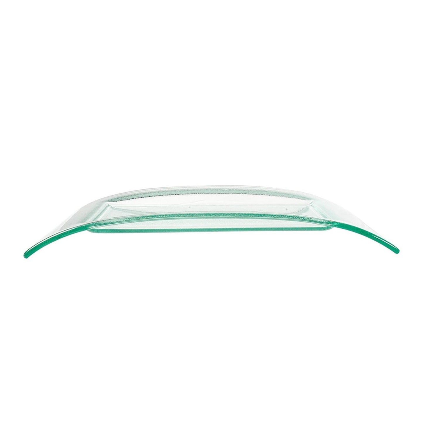 Turgla Fusion Glass 12" x 9.5" x h:1.5" Rectangular Clear Glass Platter