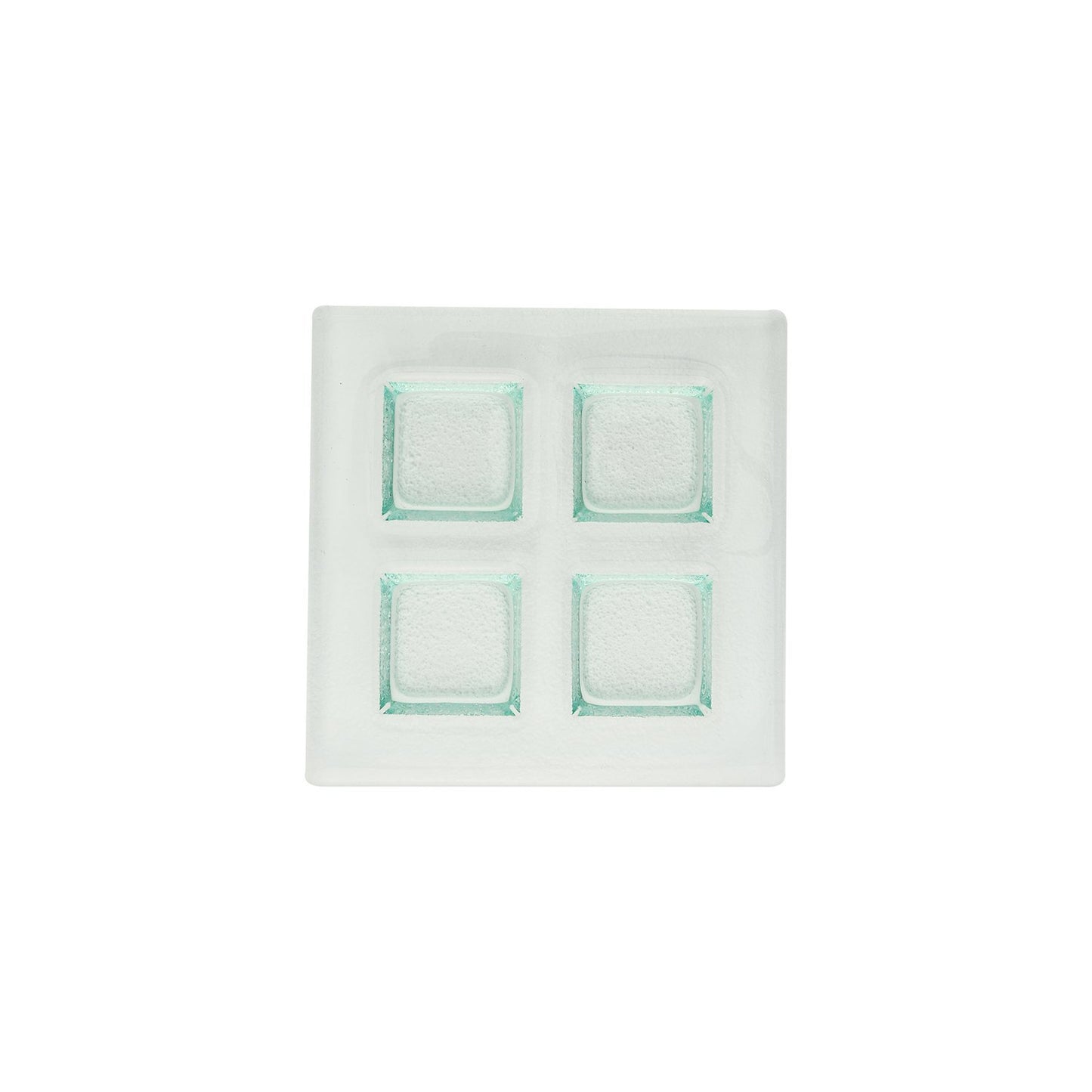 Turgla Fusion Glass 8" x 8" Square Clear Glass Sectional Plate