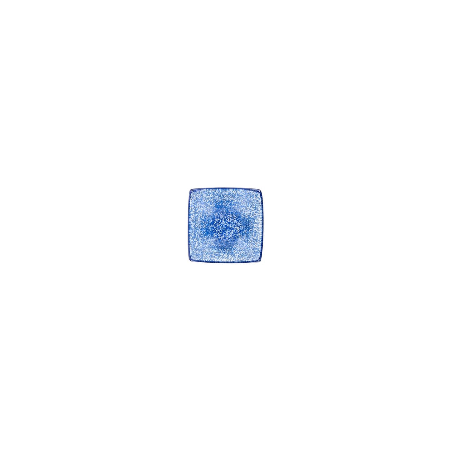 Glass Dinnerware 3.5" x 3.5" x h:1.25" 3 oz. Square Blue Glass Ramekin - Case Pack: 24