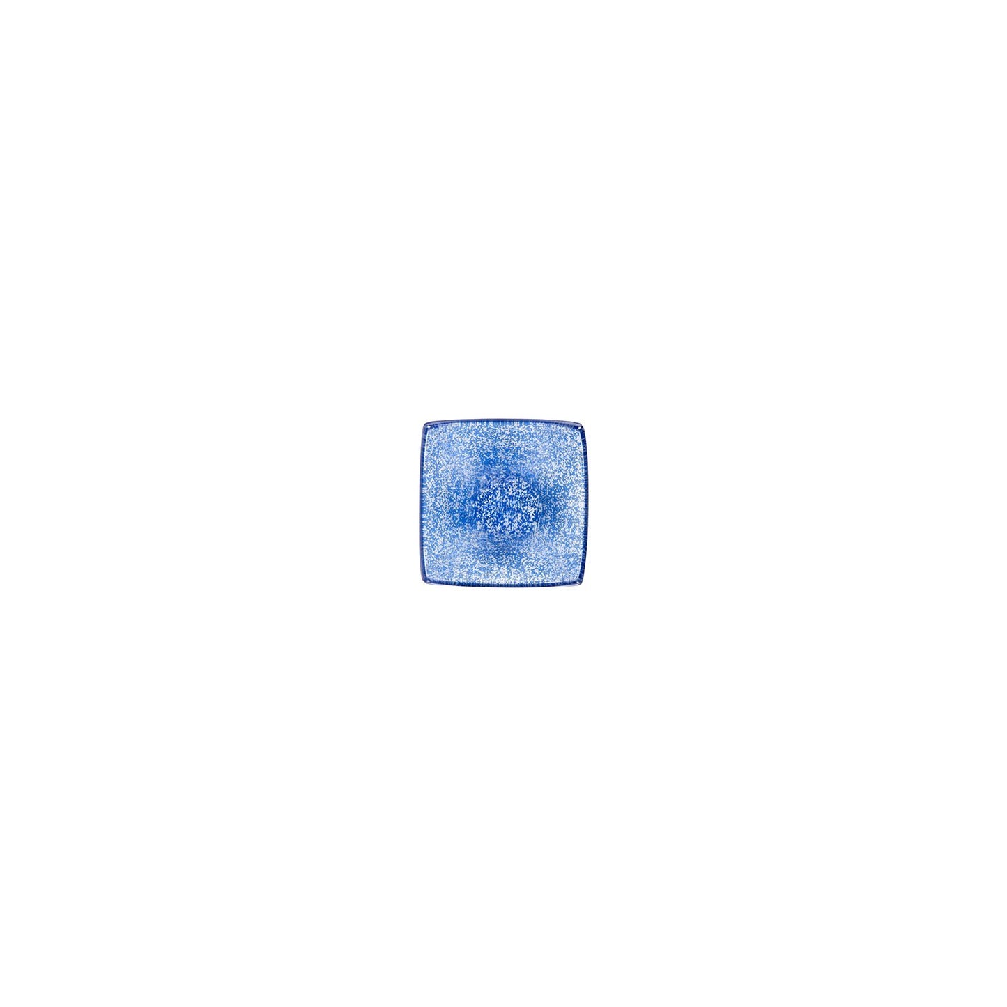 Turgla Fusion Glass 3.5" x 3.5" x h:1.25" 3 oz. Square Blue Glass Ramekin