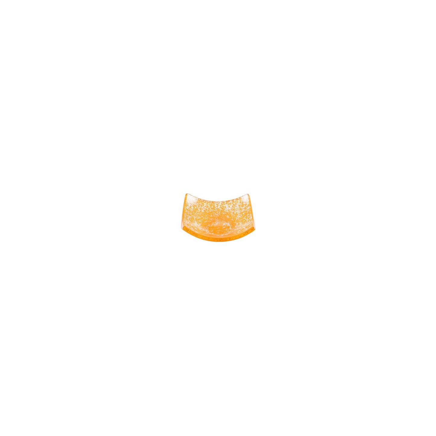 Glass Dinnerware 3.5" x 3.5" x h:1.25" 3 oz. Square Orange Glass Ramekin - Case Pack: 24