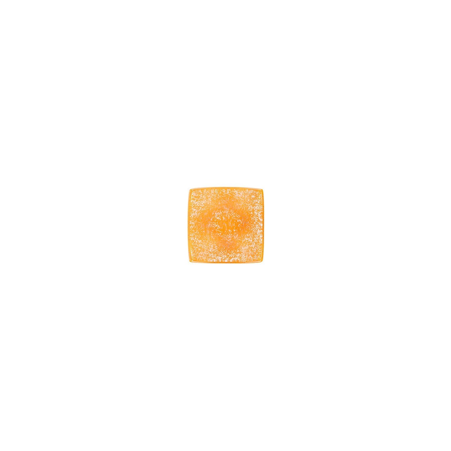 Turgla Fusion Glass 3.5" x 3.5" x h:1.25" 3 oz. Square Orange Glass Ramekin