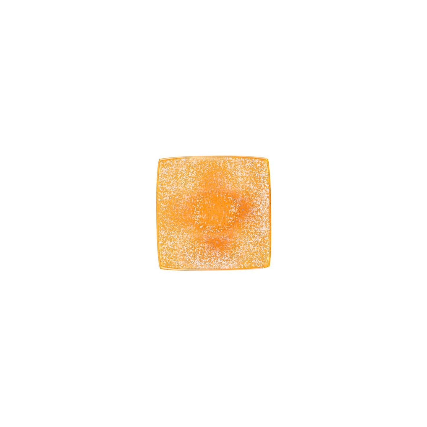 Turgla Fusion Glass 5.75" x 5.75" x h:2" 7 oz. Square Orange Glass Bowl