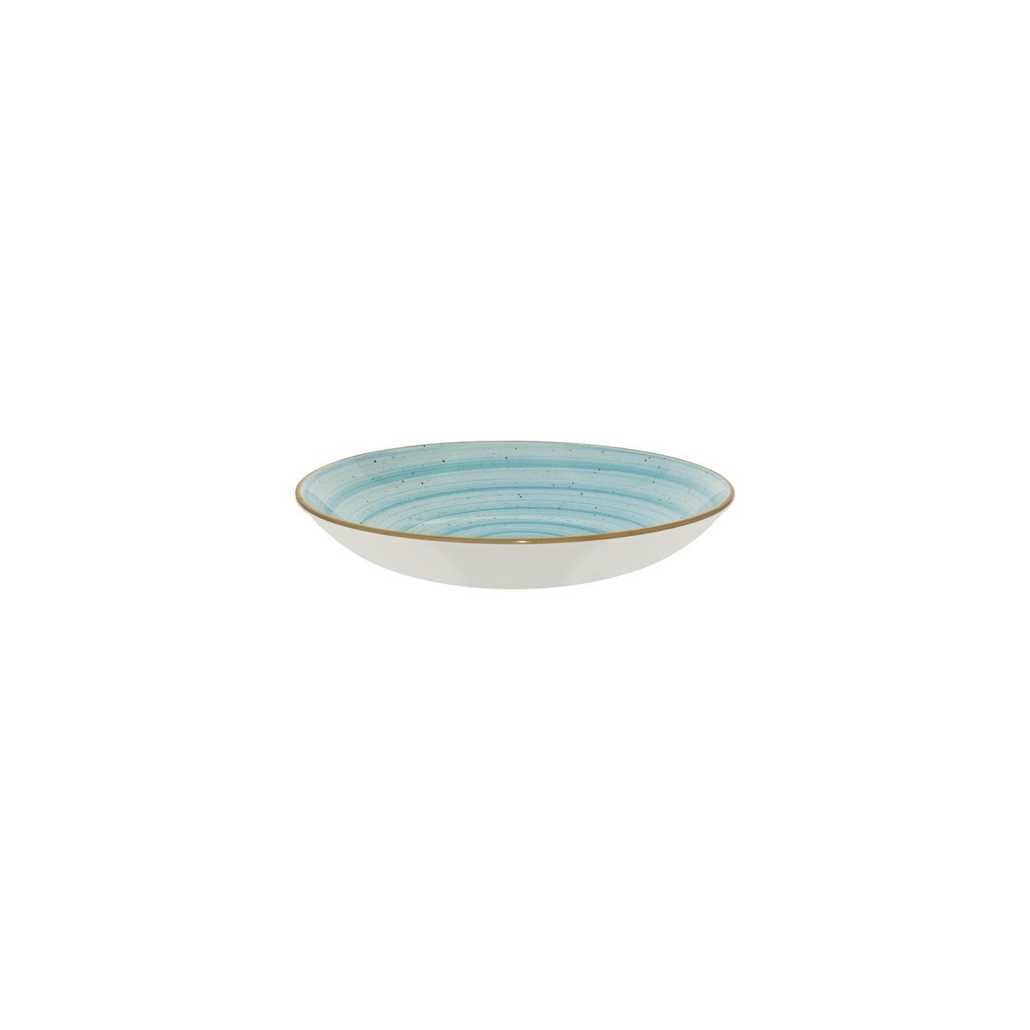 Turgla Vitrified Aqua dia.9" h:2" 34 oz. Round Blue Vitrified Bowl - Case Pack: 6