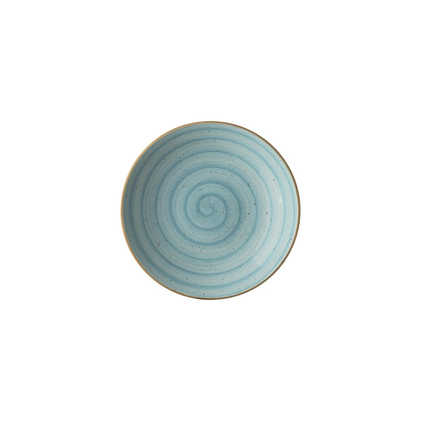 Aqua dia.9" h:2" 34 oz. Round Blue Vitrified Bowl