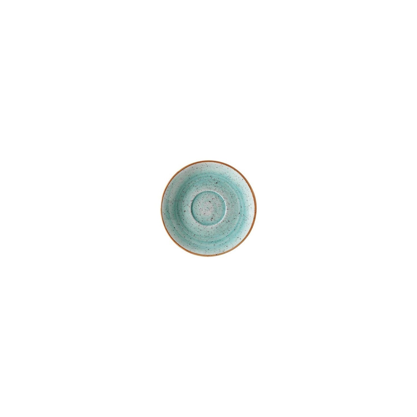 Aqua dia.5" Round Blue Vitrified Saucer