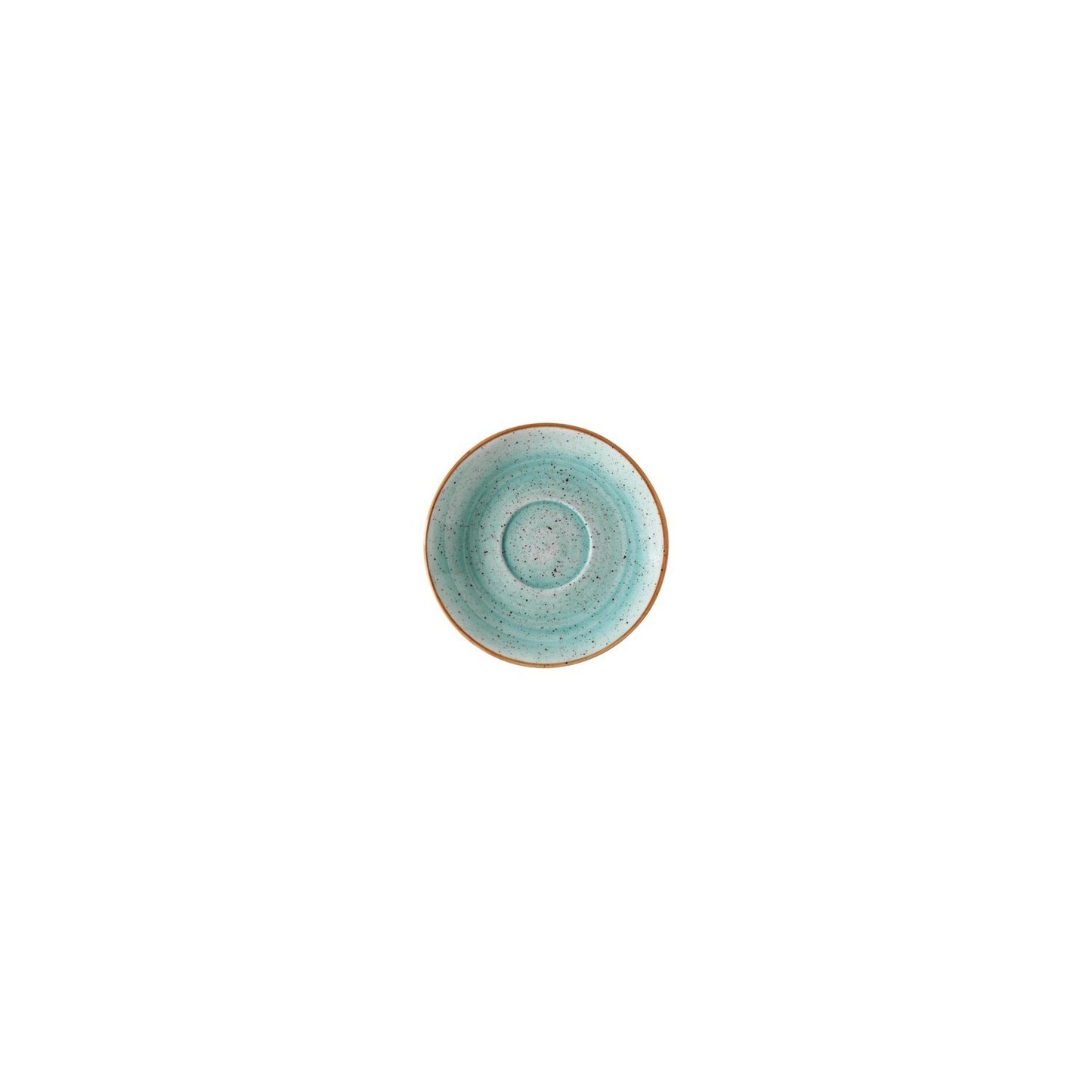 Aqua dia.4.75" Round Blue Vitrified Saucer