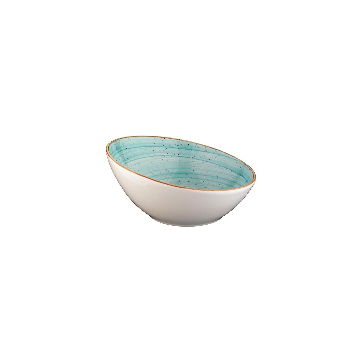 Turgla Vitrified Aqua dia.8.75" h:3" 29 oz. Round Blue Vitrified Bowl - Case Pack: 6
