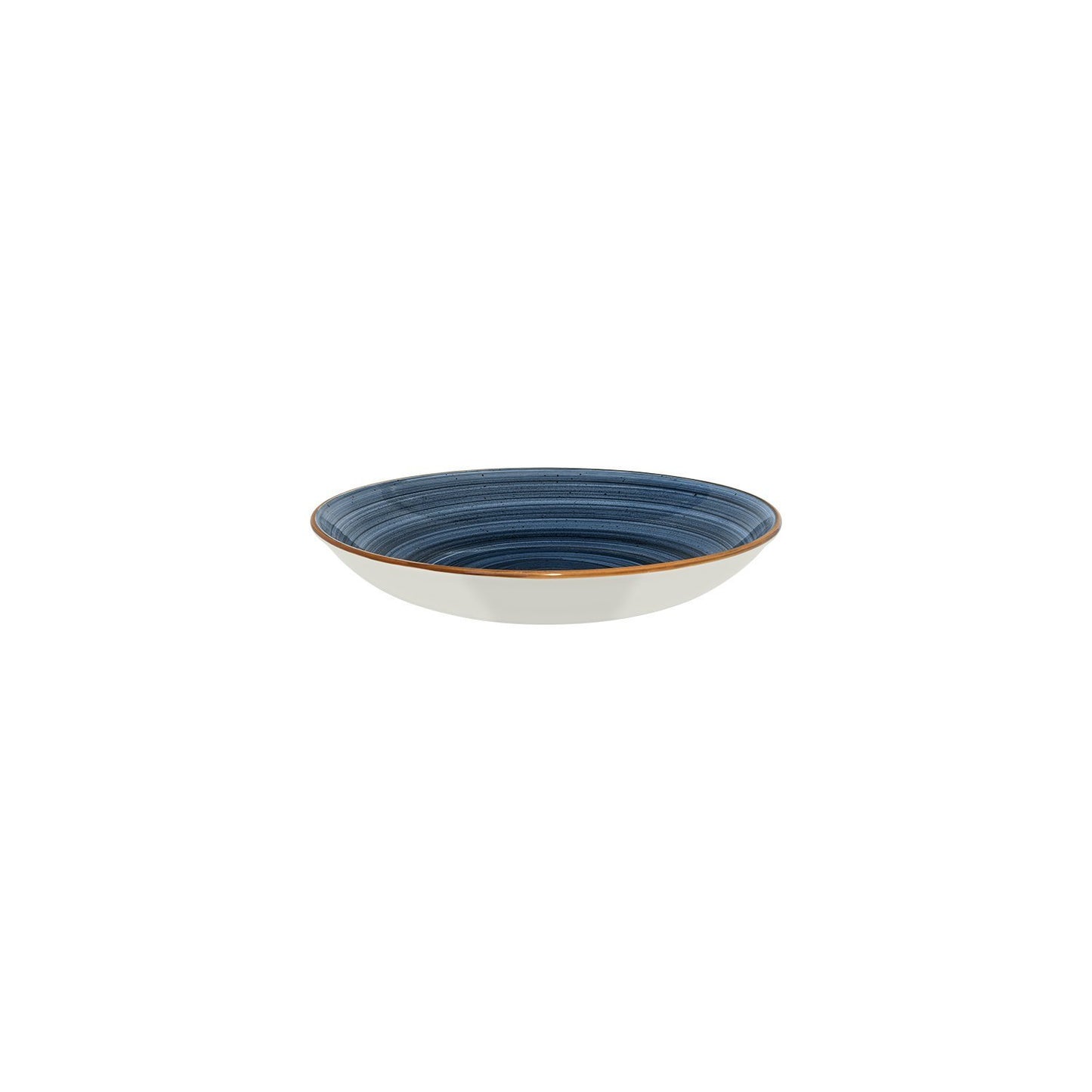 Dusk dia.9" h:2" 34 oz. Round Blue Vitrified Bowl