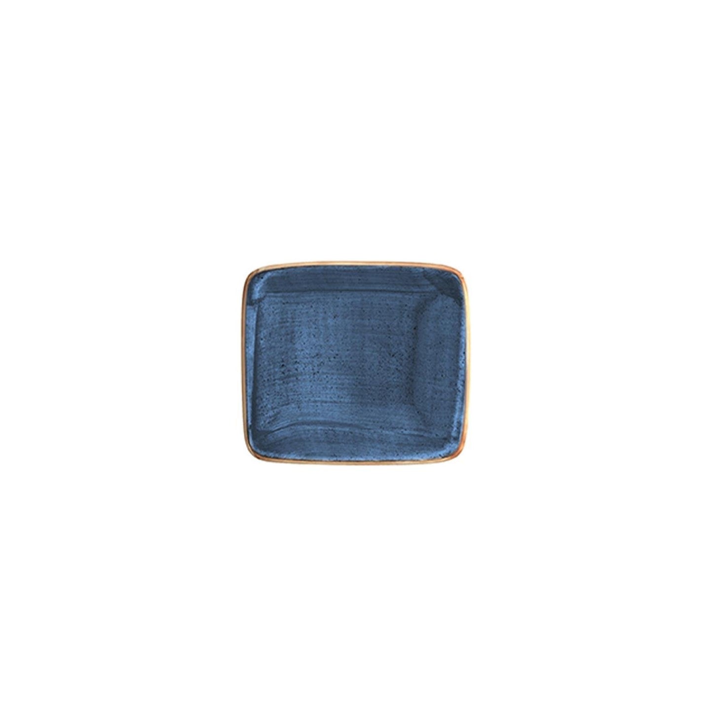 Turgla Vitrified Dusk 3.5" x 3.5" x h:1.25" 1 oz. Square Blue Vitrified Ramekin - Case Pack: 24