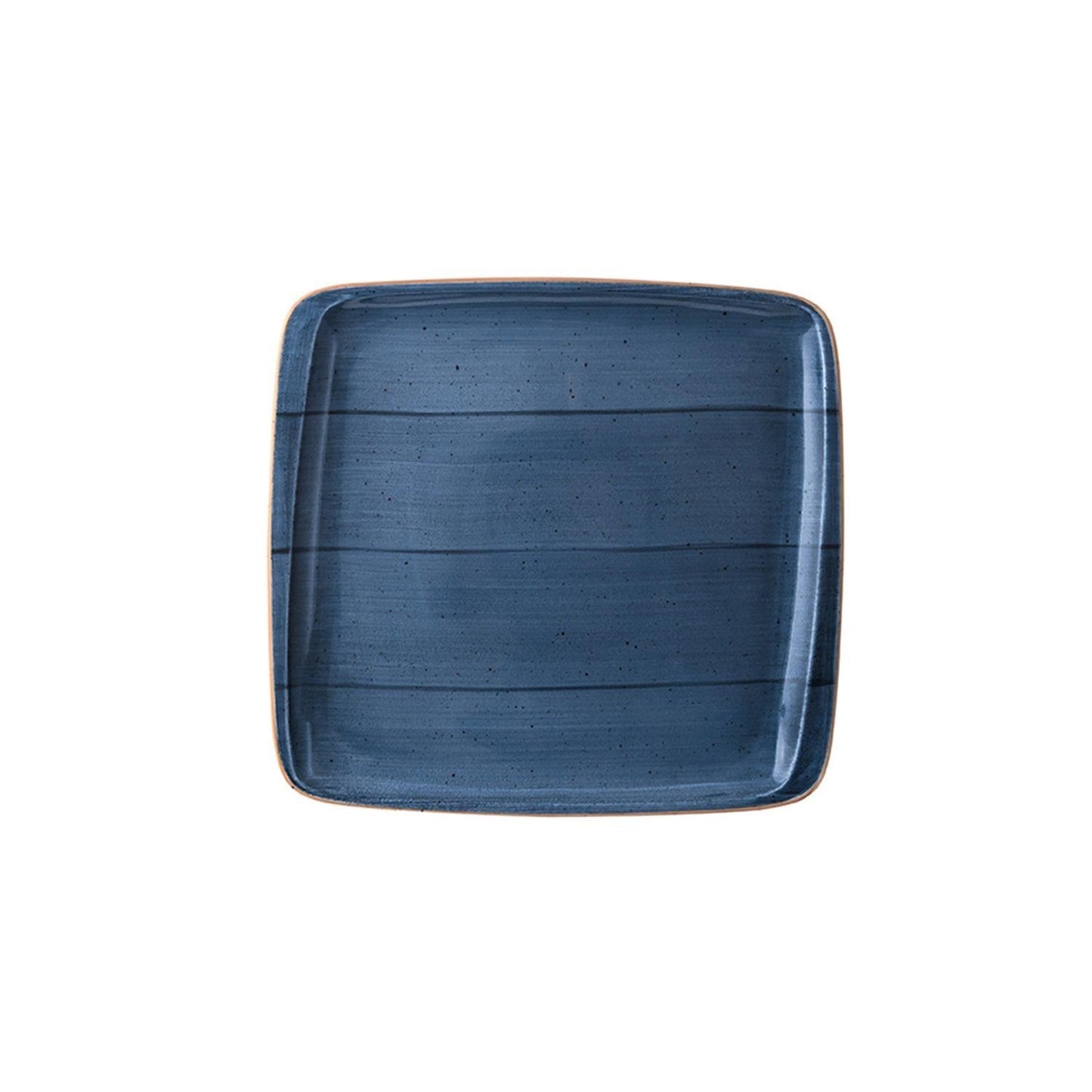 Dusk 6.25" x 5.75" Square Blue Vitrified Plate