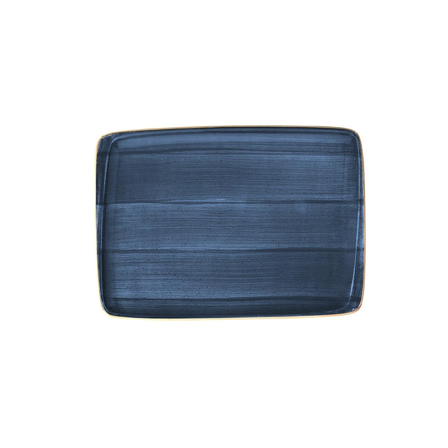 Turgla Vitrified Dusk 9" x 6" Rectangular Blue Vitrified Plate - Case Pack: 12