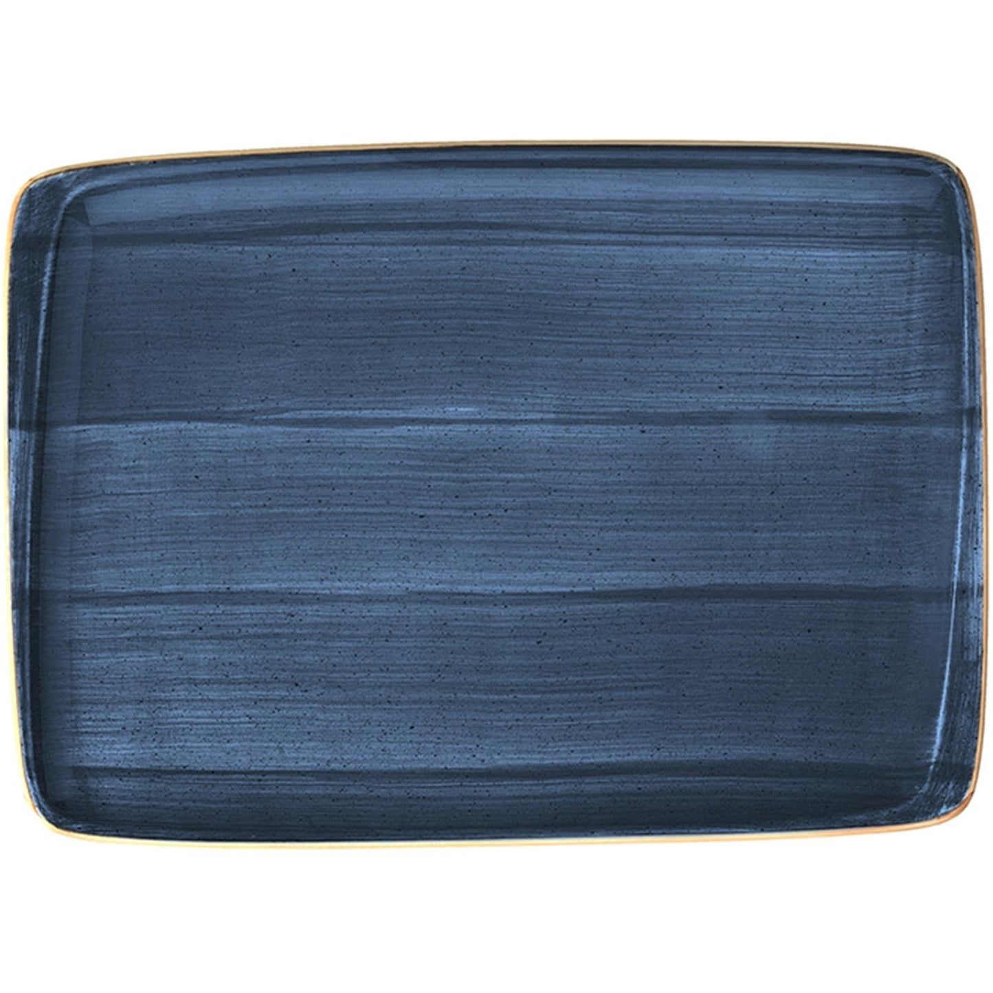 Dusk 14.25" x 10.25" x h:0.75" Rectangular Blue Vitrified Platter