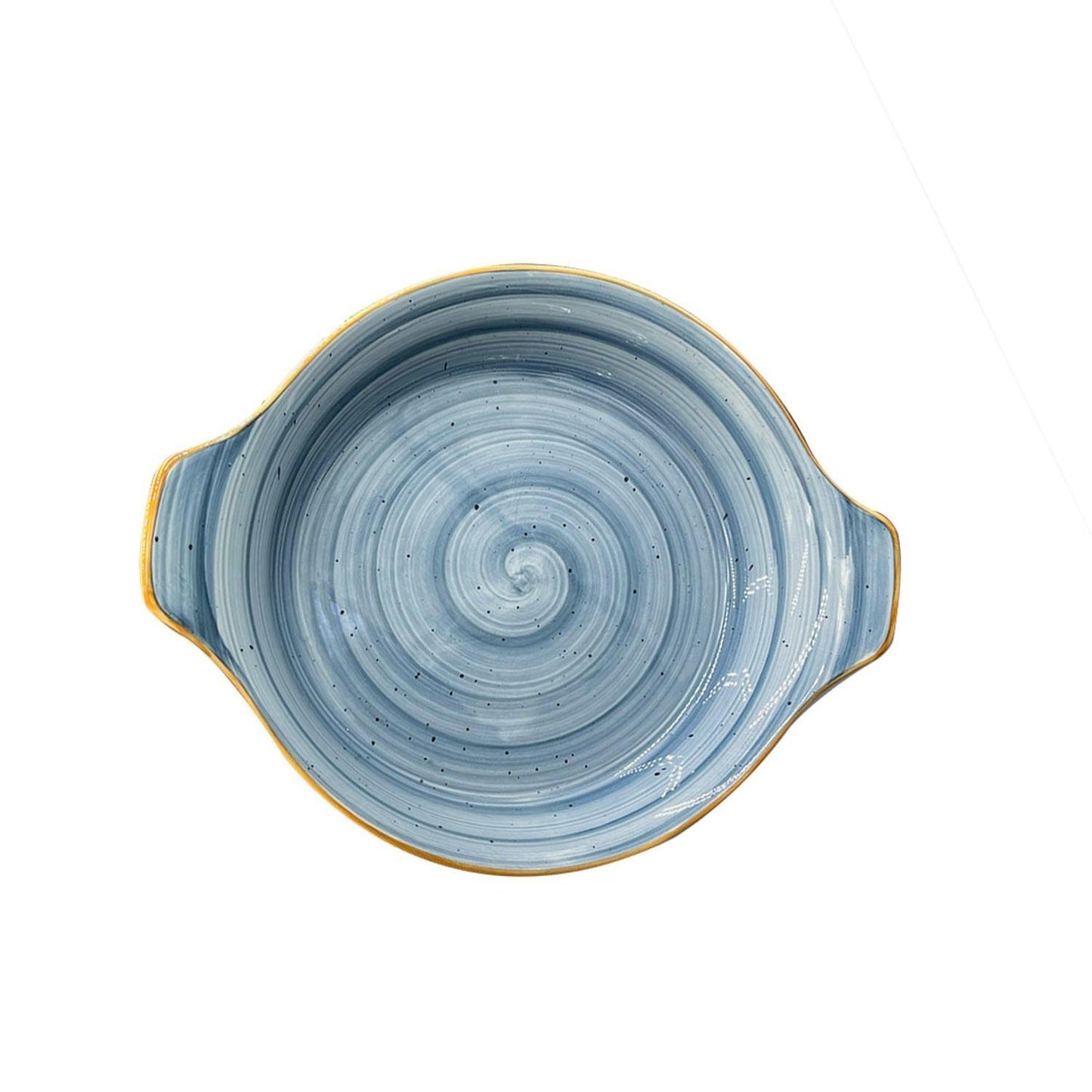 Turgla Vitrified Dusk dia.9.75" h:1.75" 25 oz. Round Blue Vitrified Oven Dish - Case Pack: 12