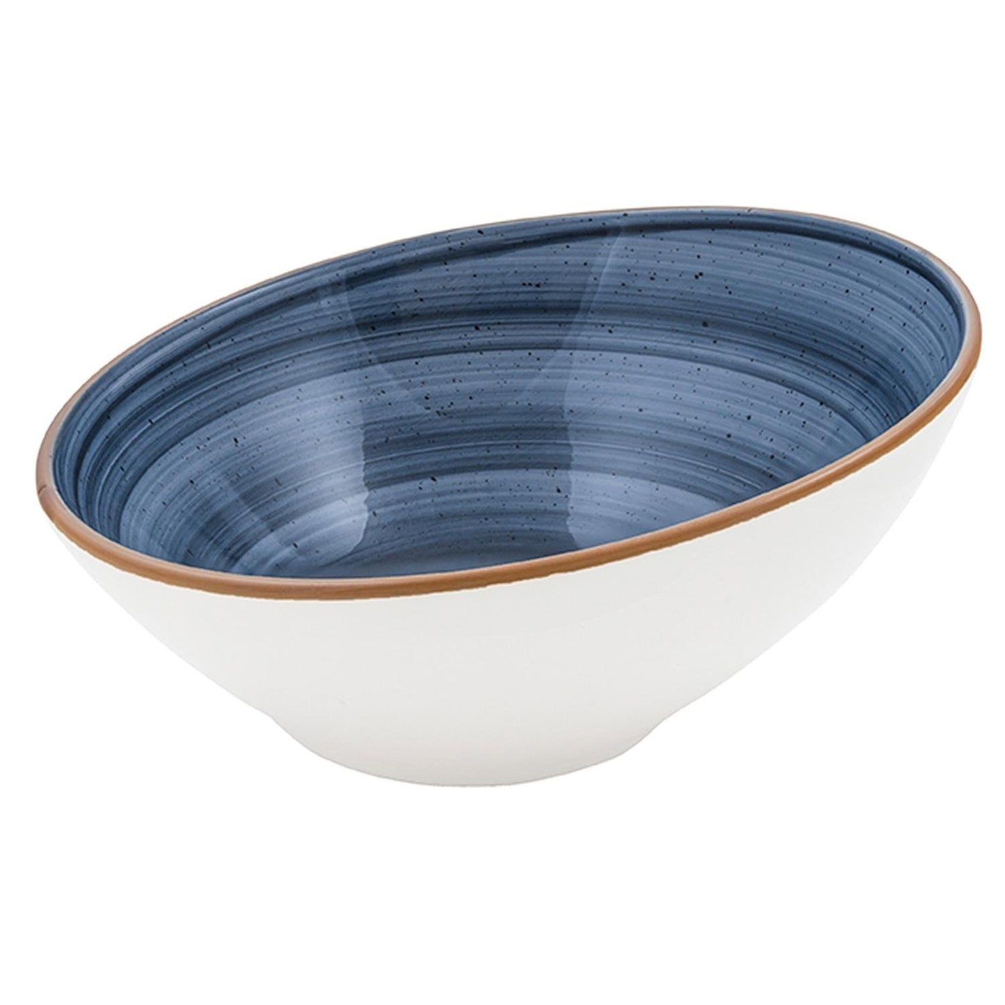 Dusk dia.8.75" h:3" 29 oz. Round Blue Vitrified Bowl