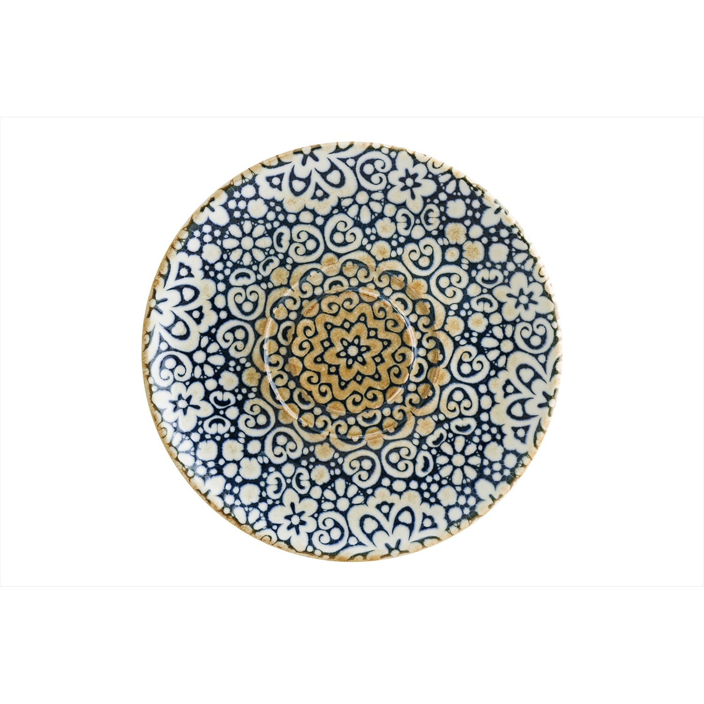 Porcelain Alhambra dia.7.5" Round Decorated Porcelain Saucer - Case Pack: 12