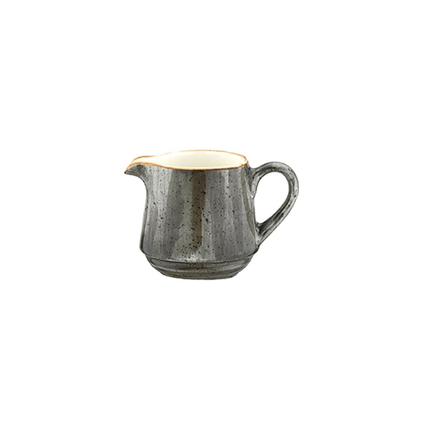 Space dia.1.75" h:2" 3 oz. Round Gray Vitrified Creamer