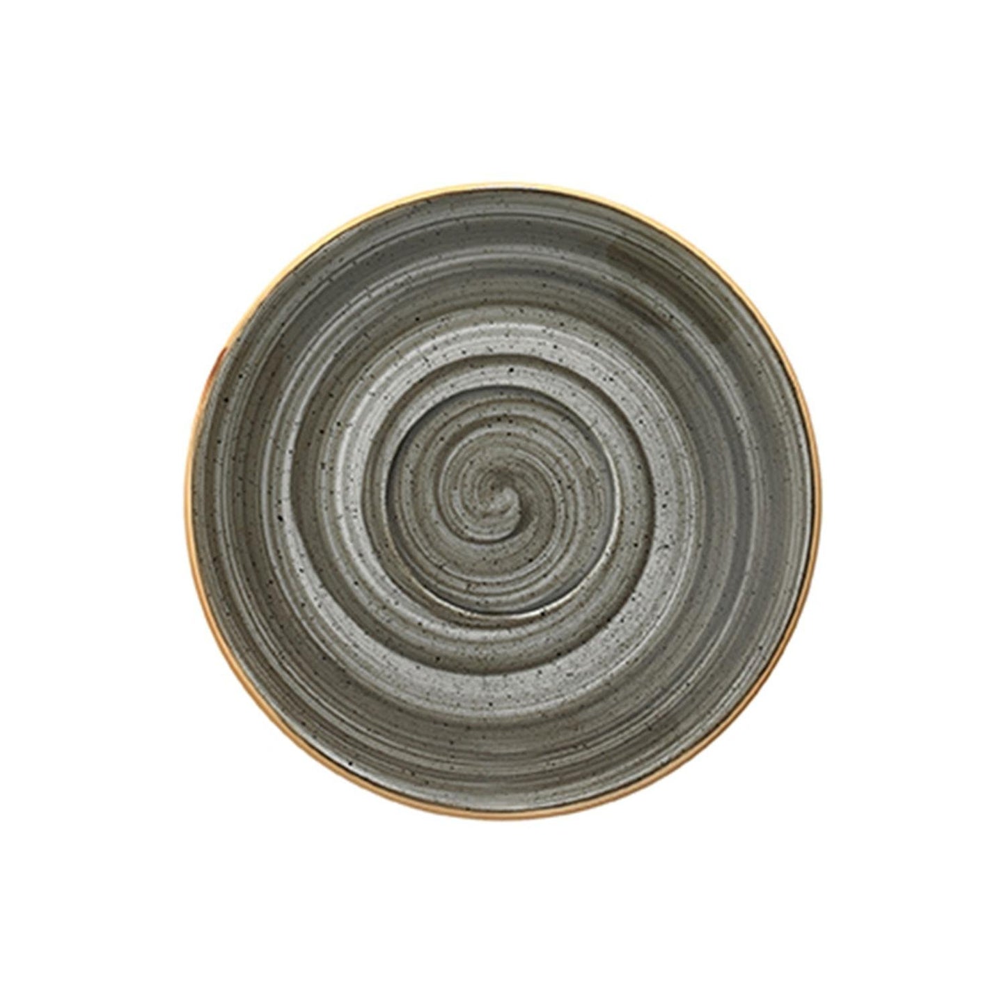 Turgla Vitrified Space dia.6" Round Gray Vitrified Saucer - Case Pack: 6