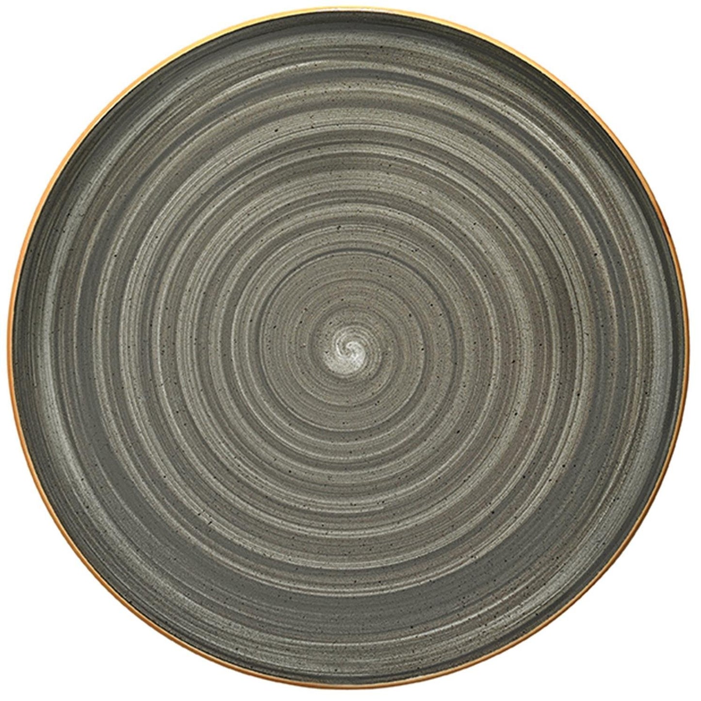 Space dia.12.75" Round Gray Vitrified Plate
