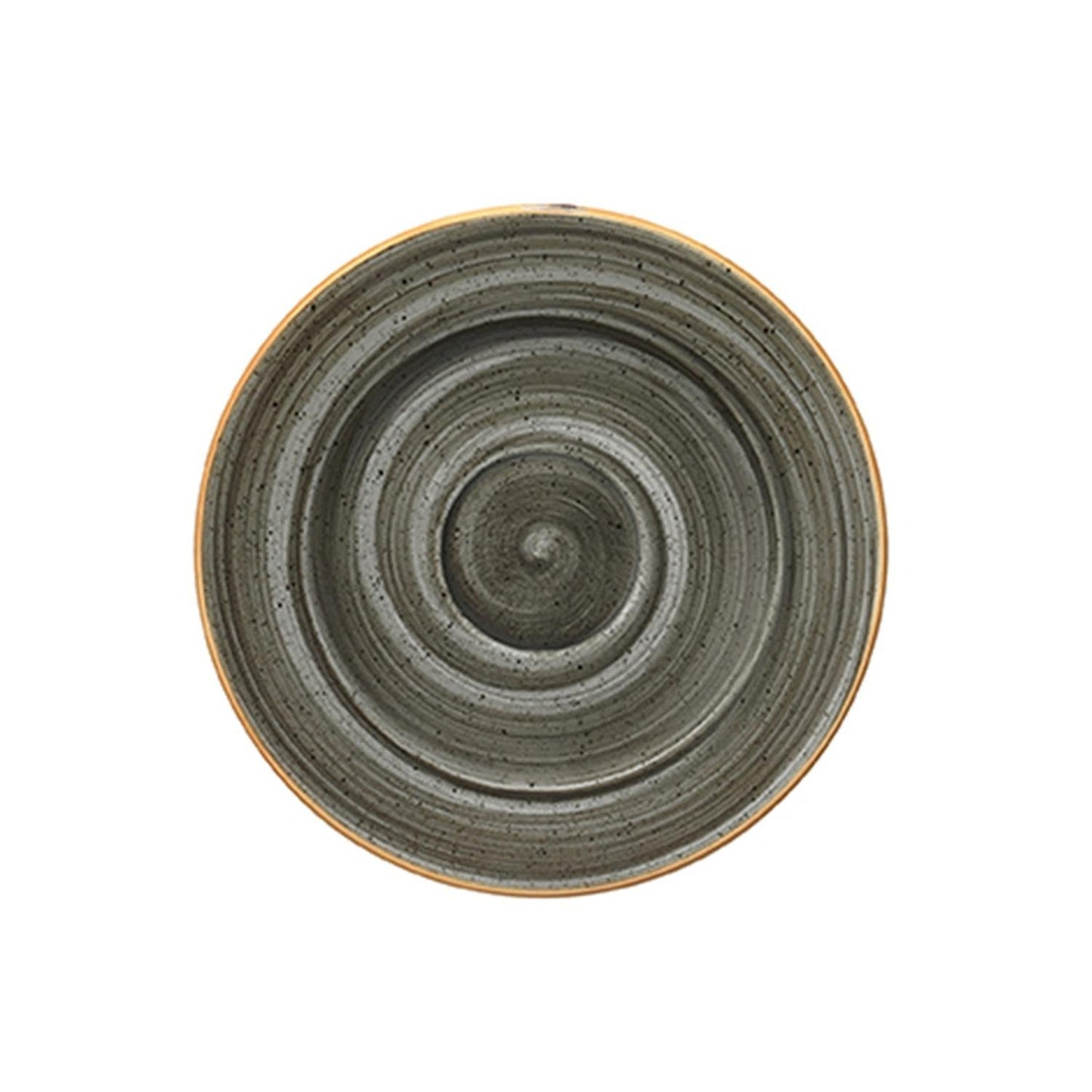 Turgla Vitrified Space dia.6.25" Round Gray Vitrified Saucer - Case Pack: 6