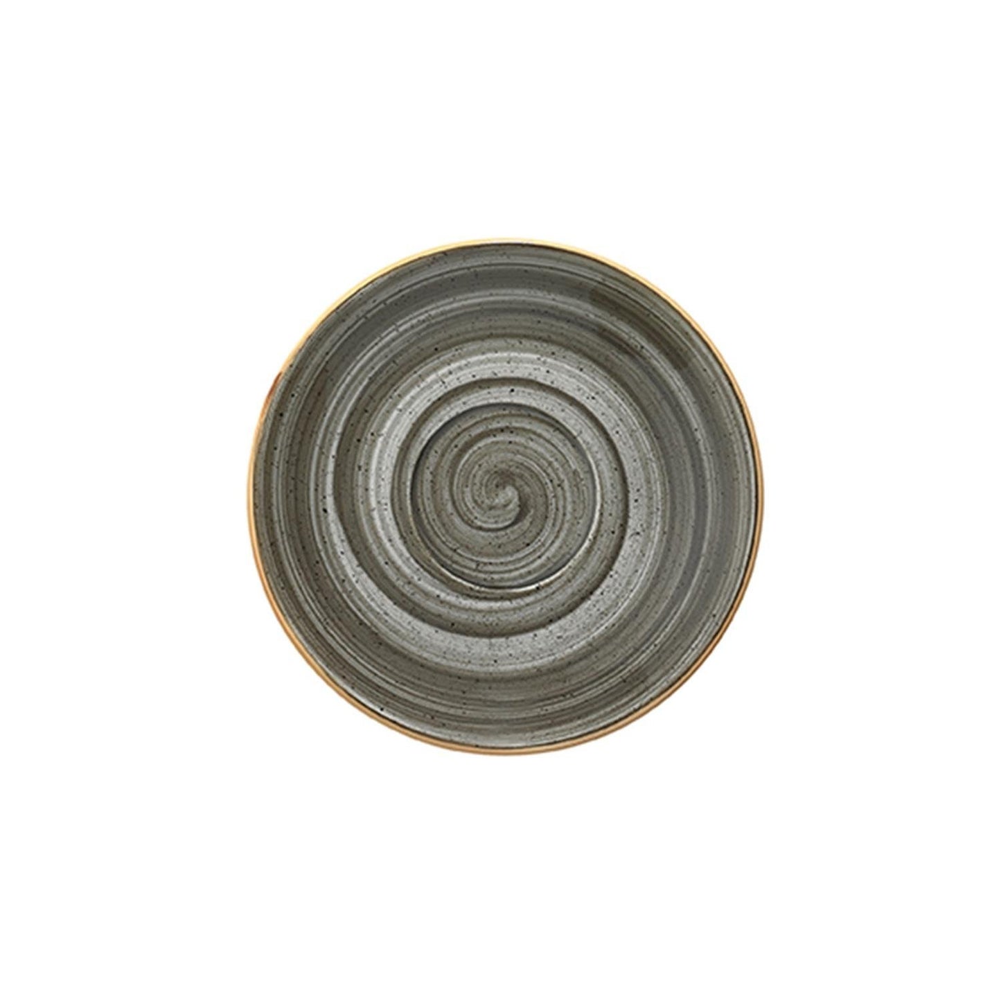 Turgla Vitrified Space dia.4.75" Round Gray Vitrified Saucer - Case Pack: 6