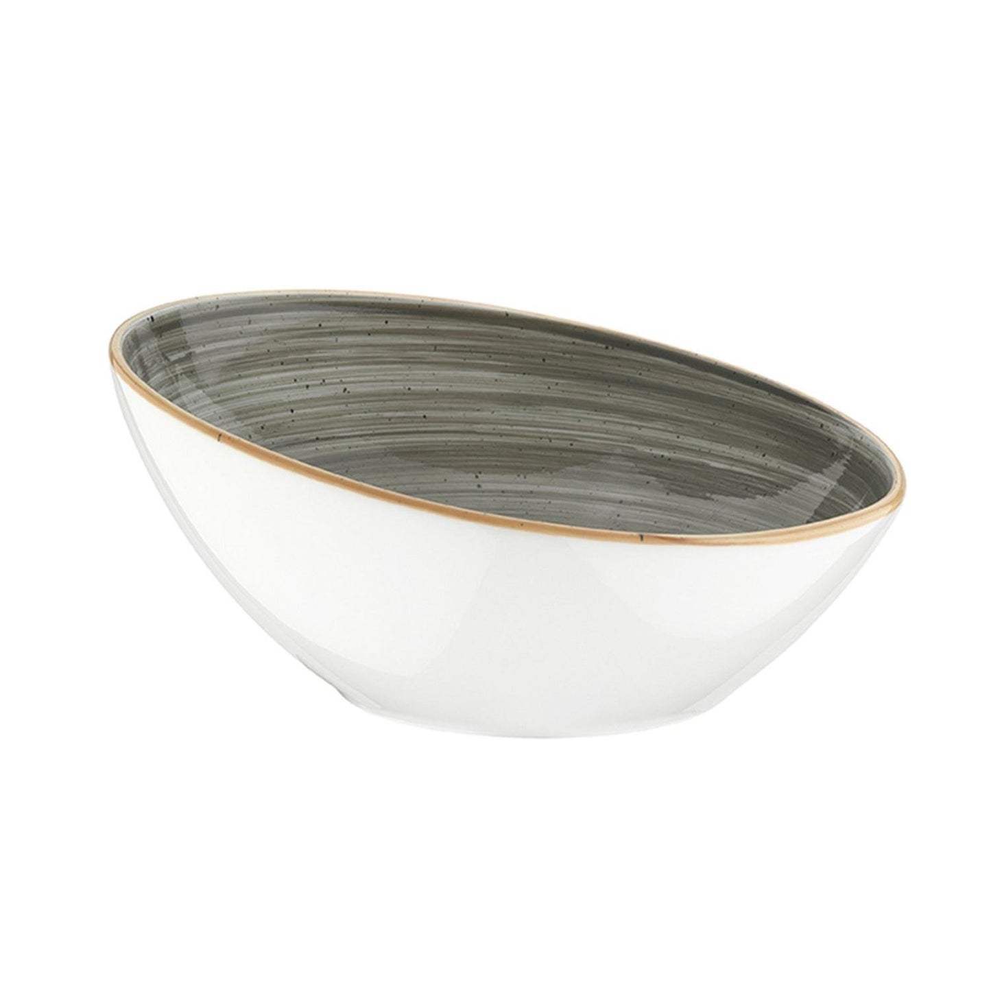 Turgla Vitrified Space dia.7.25" h:3.25" 15 oz. Round Gray Vitrified Bowl - Case Pack: 6