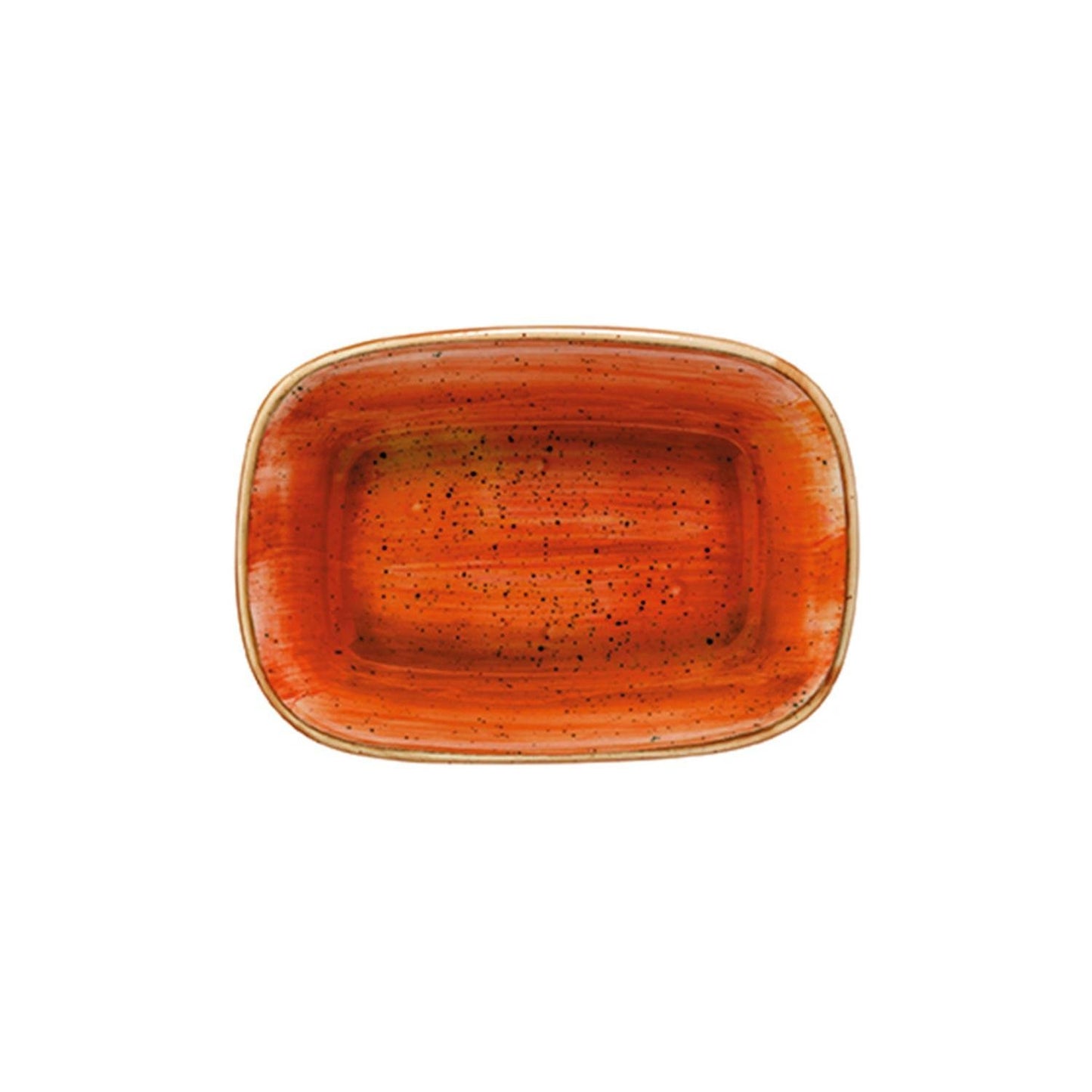 Terracota 4.75" x 3.25" x h:1" 4 oz. Rectangular Terracotta Vitrified Deep Plate