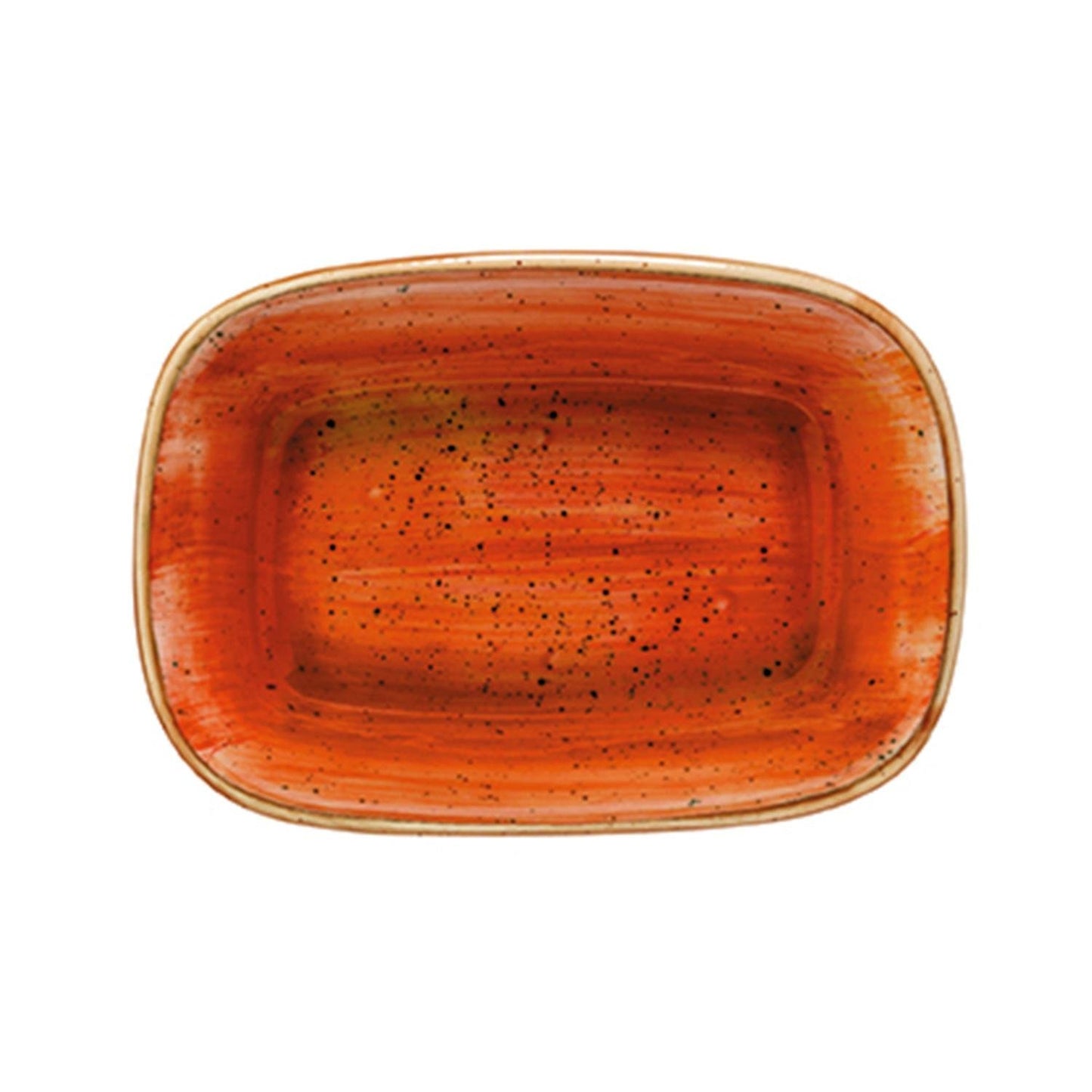 Terracota 6.5" x 4.5" x h:1.5" 12 oz. Rectangular Terracotta Vitrified Deep Plate