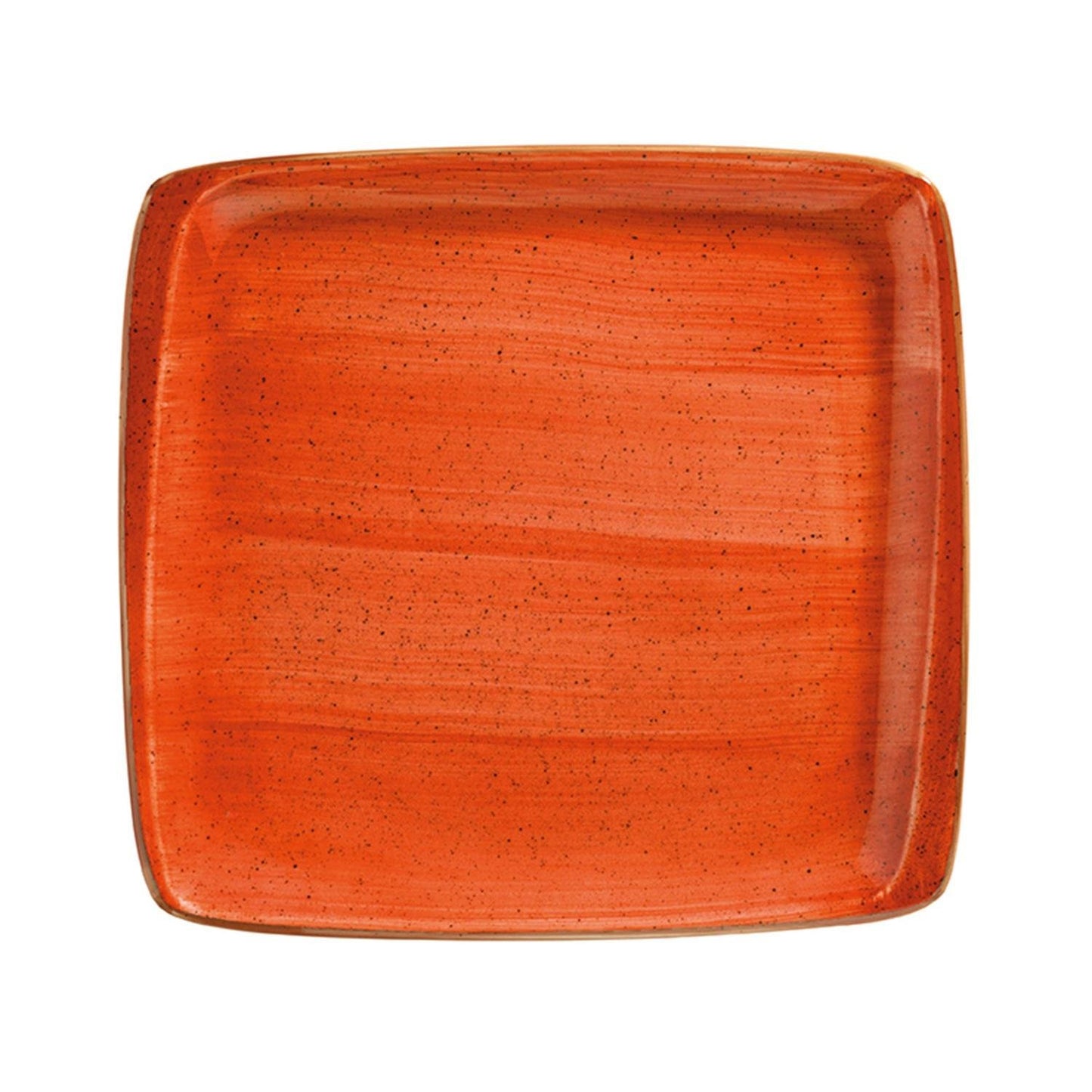 Turgla Vitrified Terracota 10.5" x 10" Square Terracotta Vitrified Plate - Case Pack: 6