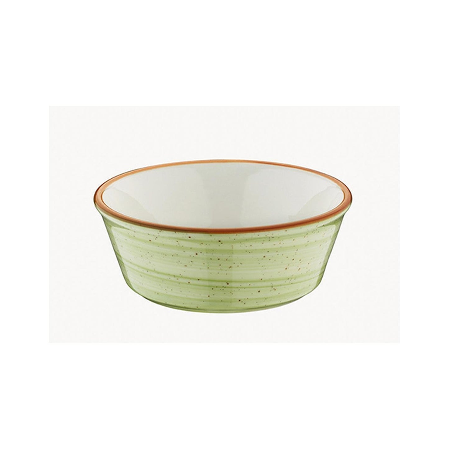 Turgla Vitrified Therapy dia.4.75" h:1.75" 10 oz. Round Green Vitrified Bowl - Case Pack: 24