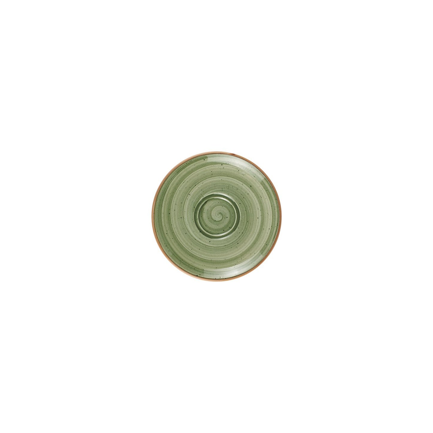 Turgla Vitrified Therapy dia.6.25" Round Green Vitrified Saucer - Case Pack: 6