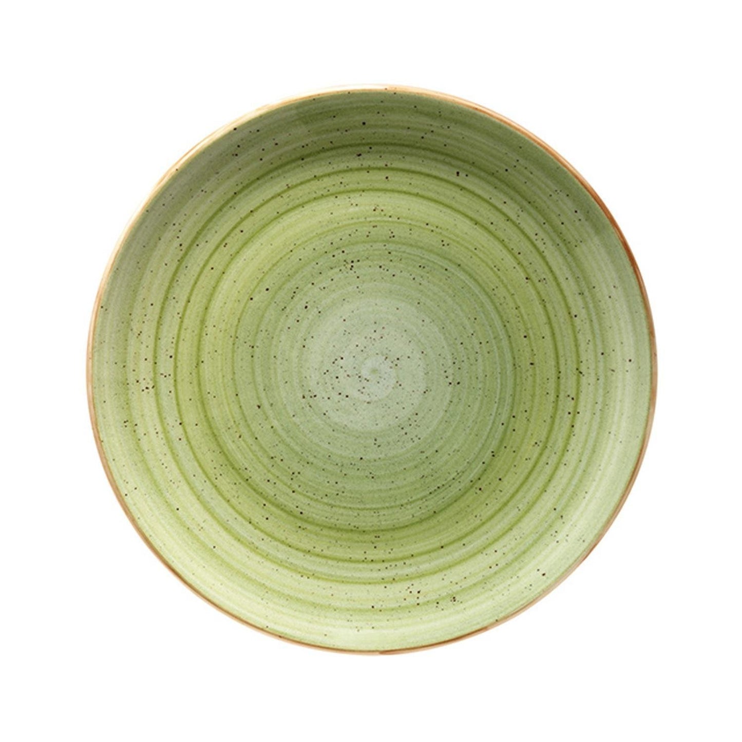 Turgla Vitrified Therapy dia.8" h:1.5" 17 oz. Round Green Vitrified Bowl - Case Pack: 12
