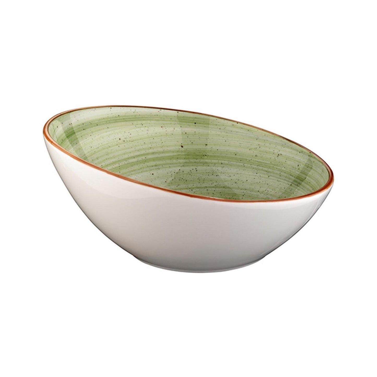 Turgla Vitrified Therapy dia.8.75" h:3" 29 oz. Round Green Vitrified Bowl - Case Pack: 6