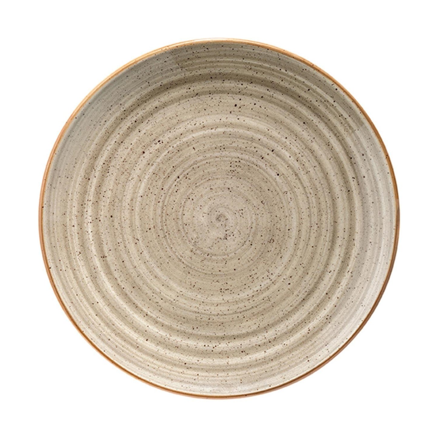 Terrain dia.8.25" Round Brown Vitrified Plate
