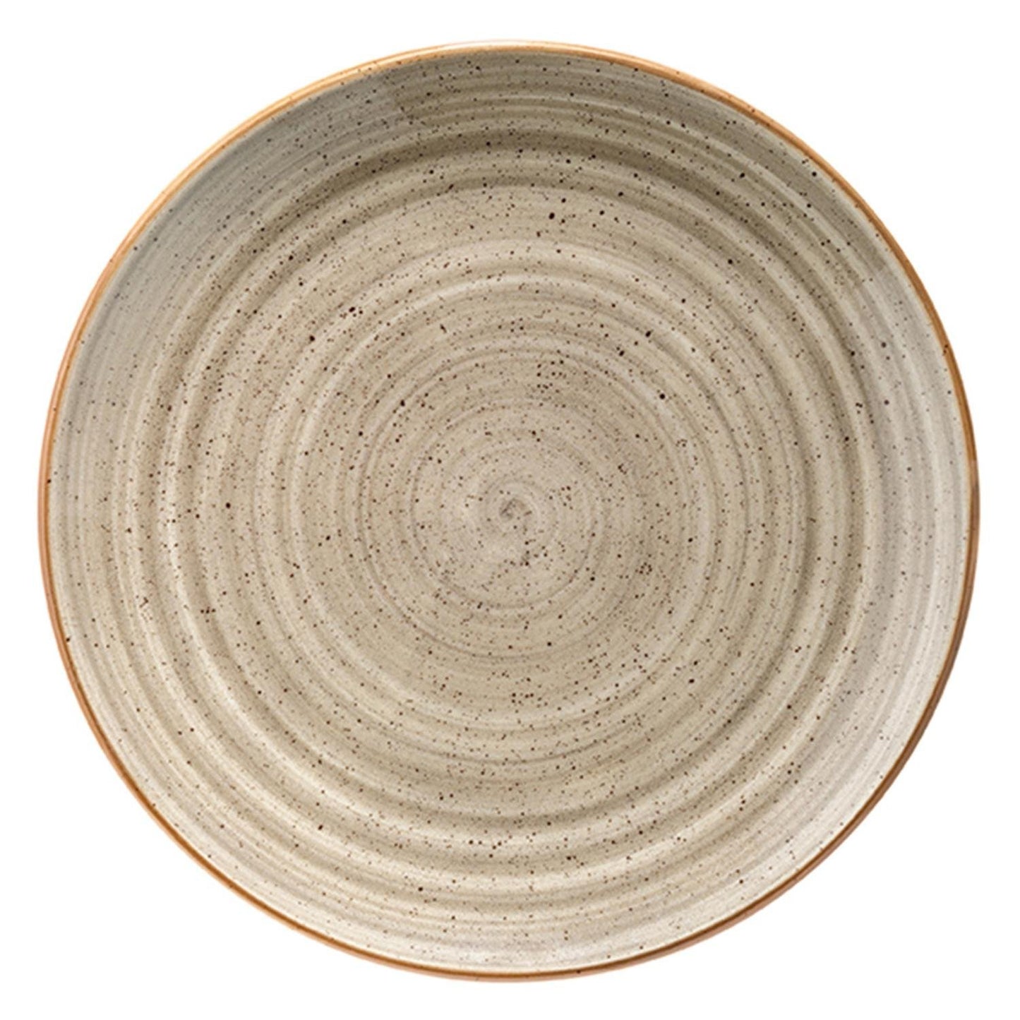 Turgla Vitrified Terrain dia.10.5" Round Brown Vitrified Plate - Case Pack: 12