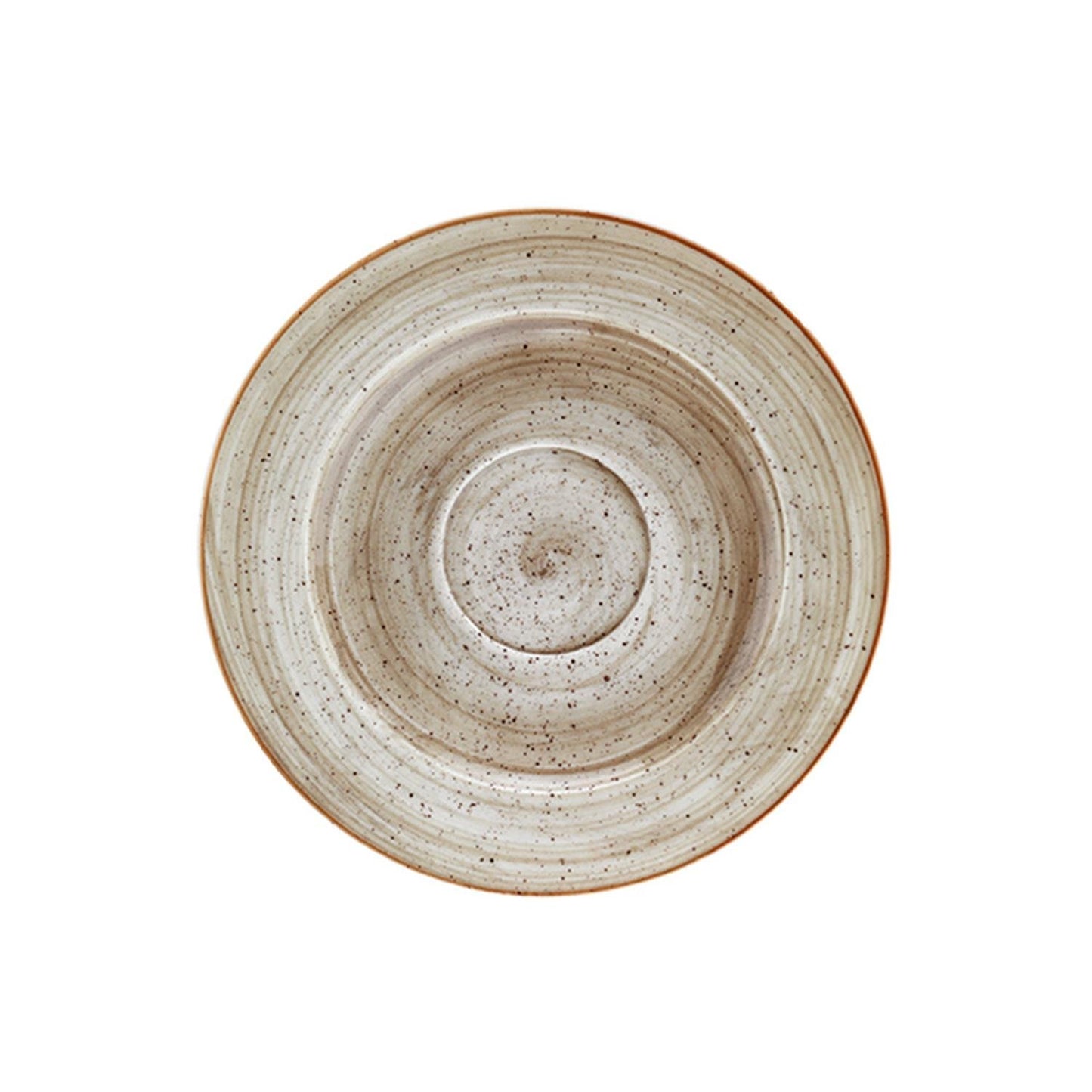 Terrain dia.6.25" Round Brown Vitrified Saucer