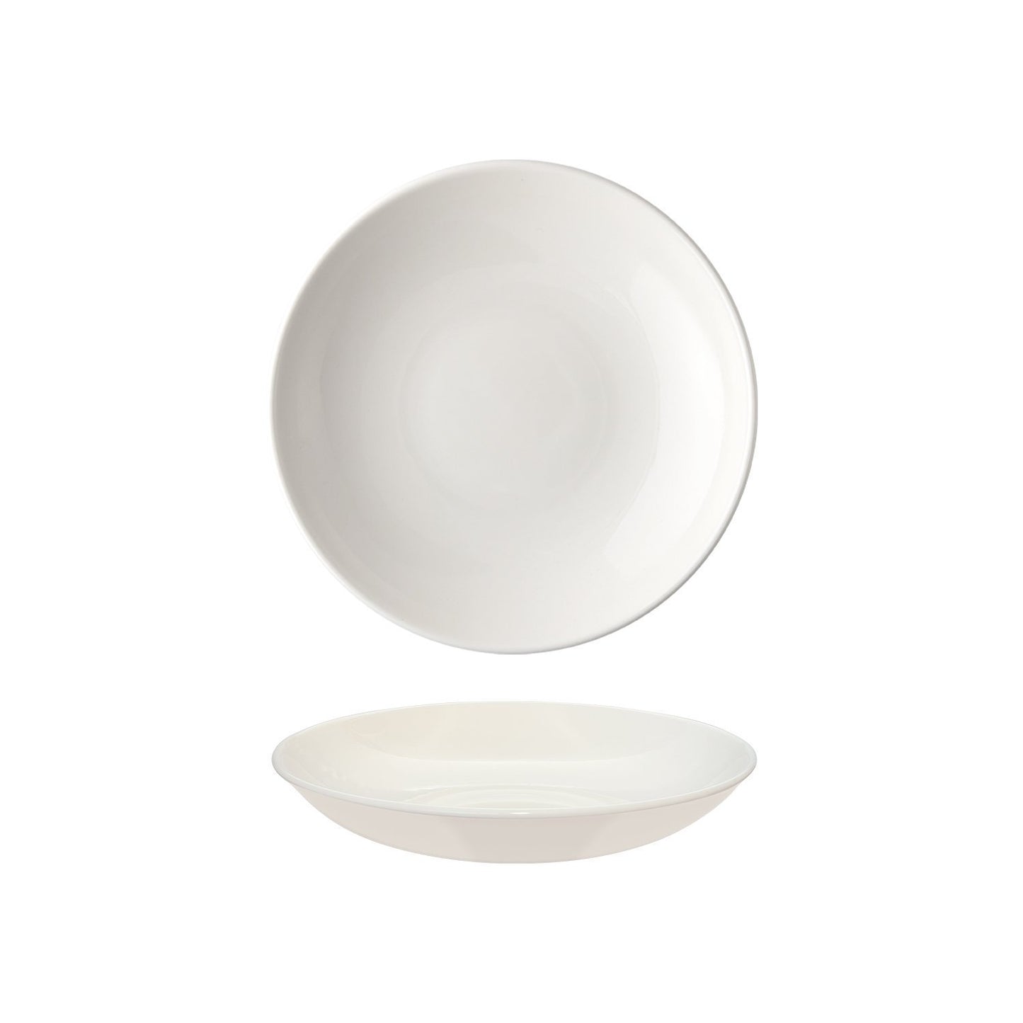 Turgla Vitrified Gourmet dia.10" h:2" 44 oz. Round Warm White Vitrified Bowl - Case Pack: 6